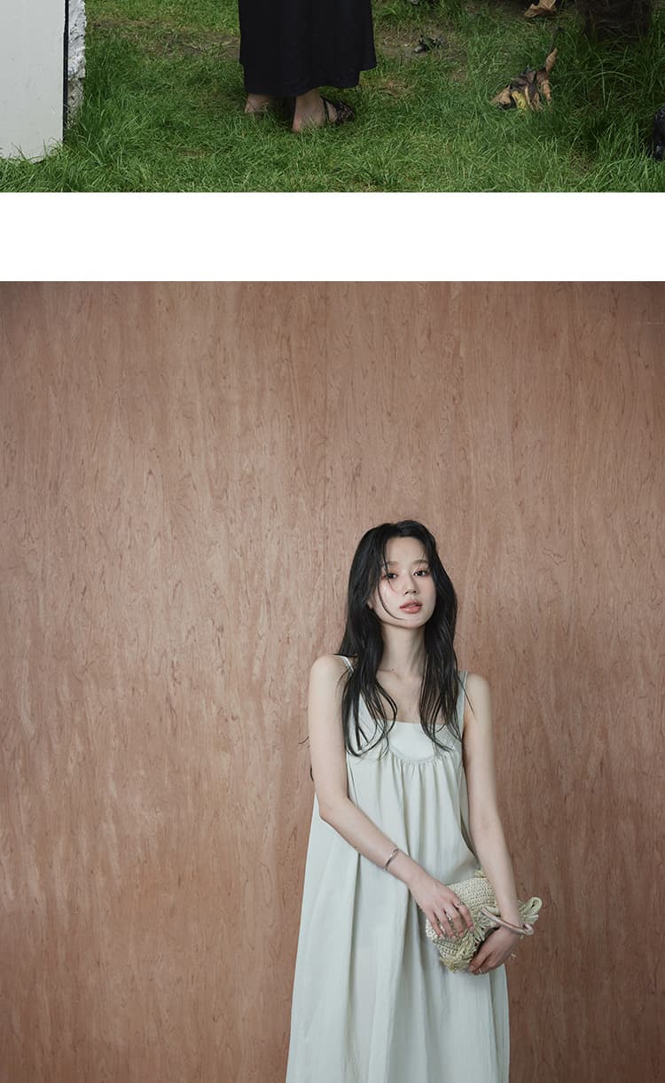 임산부 드레스 여름 투피스 세트 숨기기 고기 확실하지 않음 임신 한 u 칼라 대 진자 슬립 드레스 튜브탑 슬립 상세 이미지 24