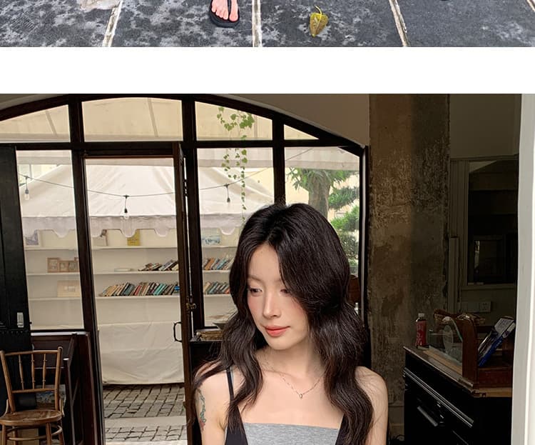 재고 있음 임산부 드레스 여름 민소매 루즈핏 느슨함 센스 표지 고기 확실하지 않음 임신 한 출산 스커트 슬립 치마 세트 상세 이미지 29