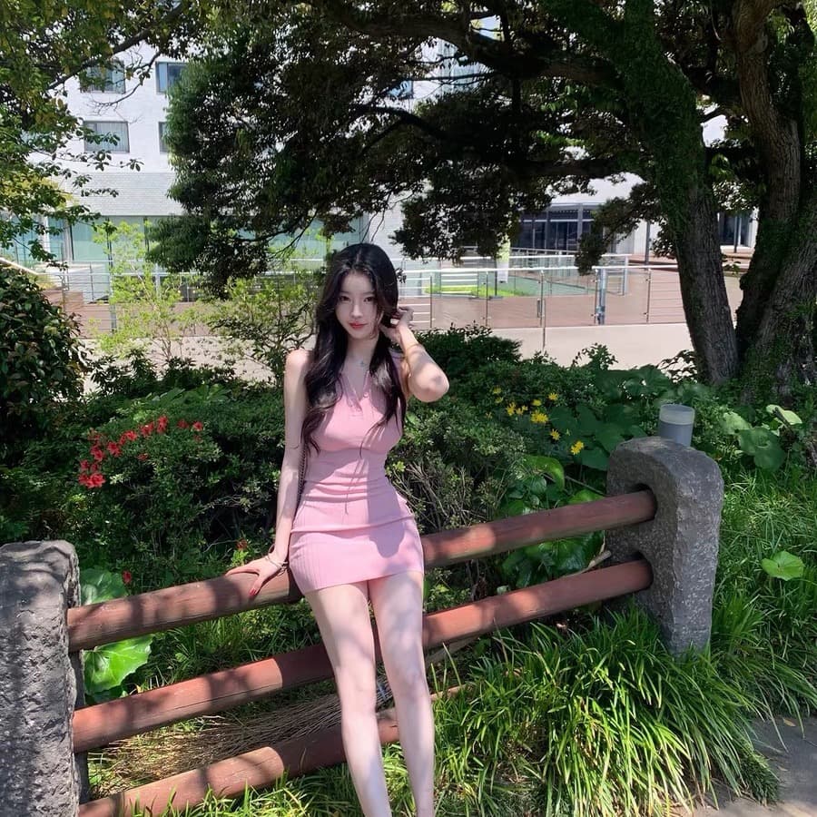 fart shop 딸기 소프트 캔디 핑크색 폴로 칼라 민소매 조끼 여성 드레스 봄 여름 타이트 스커트 천천히 여단 치마 이미지 3