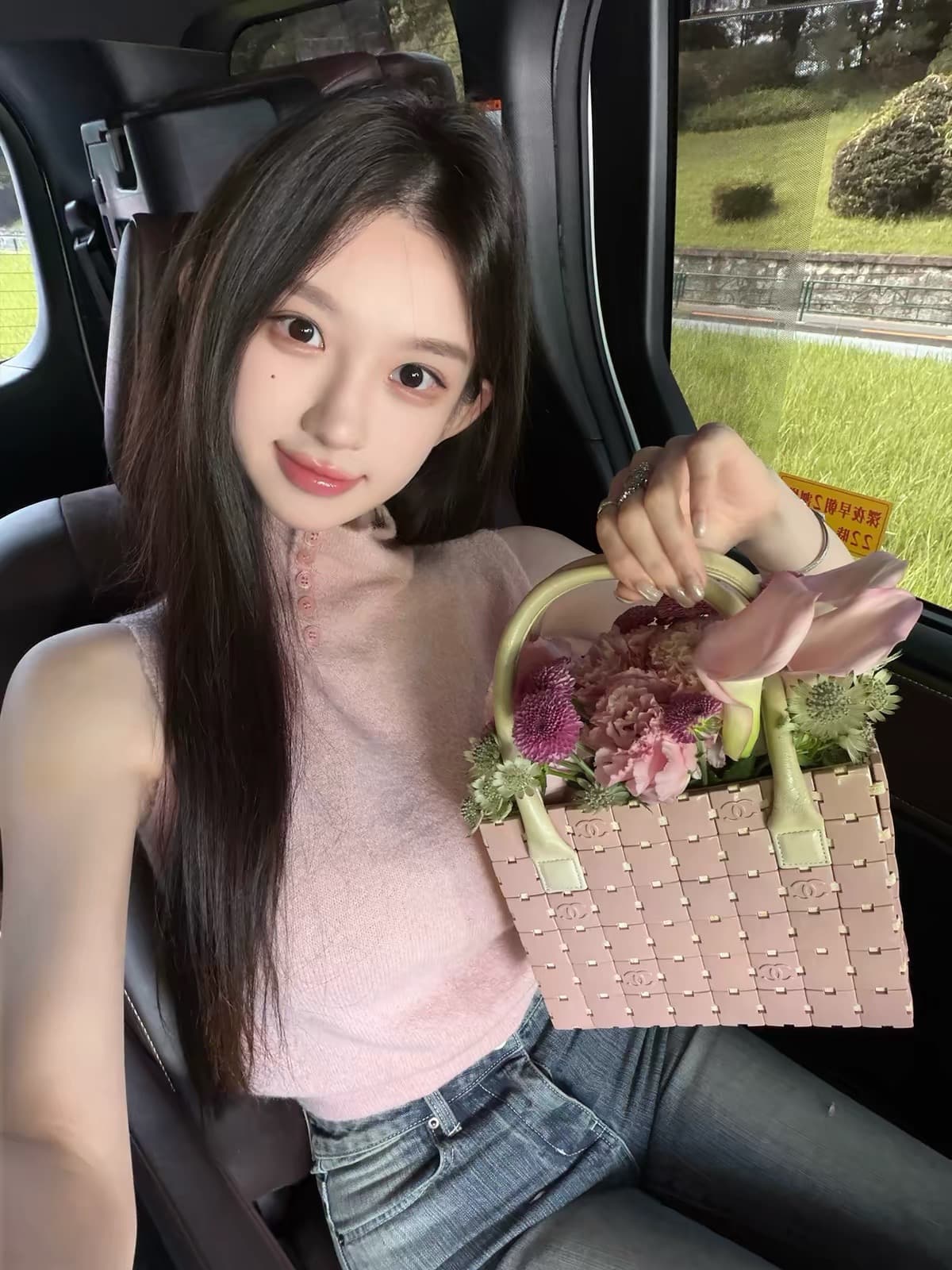 안녕하세요. 팬 팬 my chic 높음 지혜 분위기 높음 칼라 민소매 니트 맨위 이미지 3