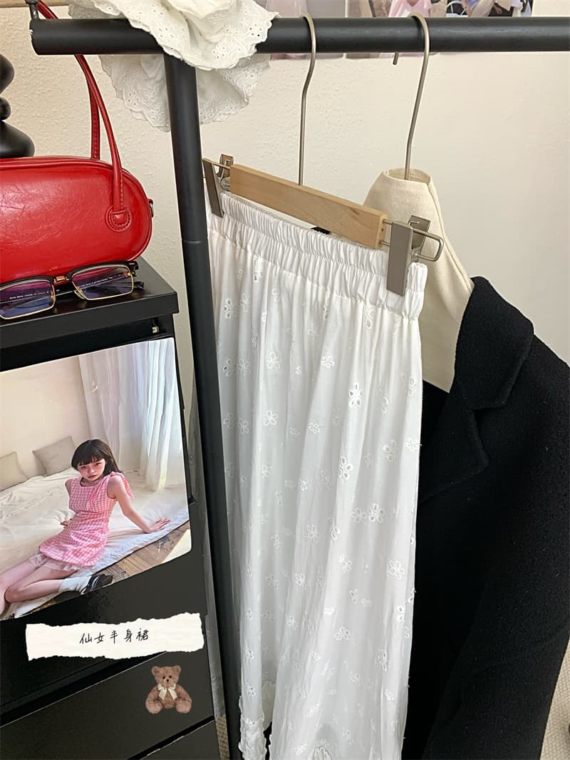실사 정가 2026 봄 부드러운 프랑스식 단색 레이스 달콤함 케이크 드레스 다용도 반신 스커트 상세 이미지 15