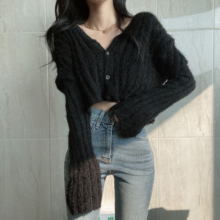 한 부서 chic 부드러운 찹쌀 모방 밍크 플리스 쇼트 스타일 오픈 가디건 스웨터 작은 열림 셔츠 여성 v 칼라 루즈핏 니트 재킷 상세 이미지 25