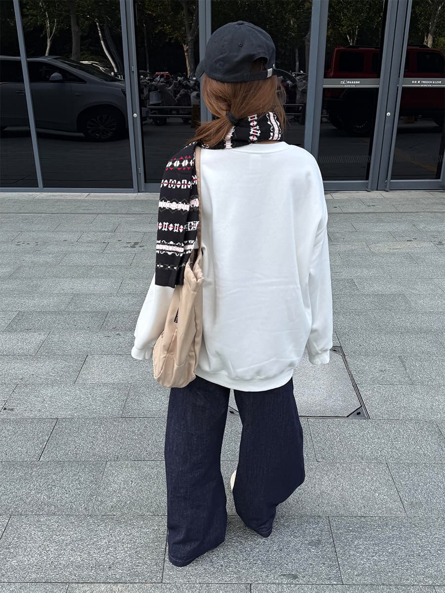 아메리칸 레오파드 무늬 알파벳 라운드 넥 없음 모자 후드티 여성 가을 겨울 긴팔 루즈핏 디자인 센스 작은 대중 화이트 무거운 맨위 상세 이미지 5