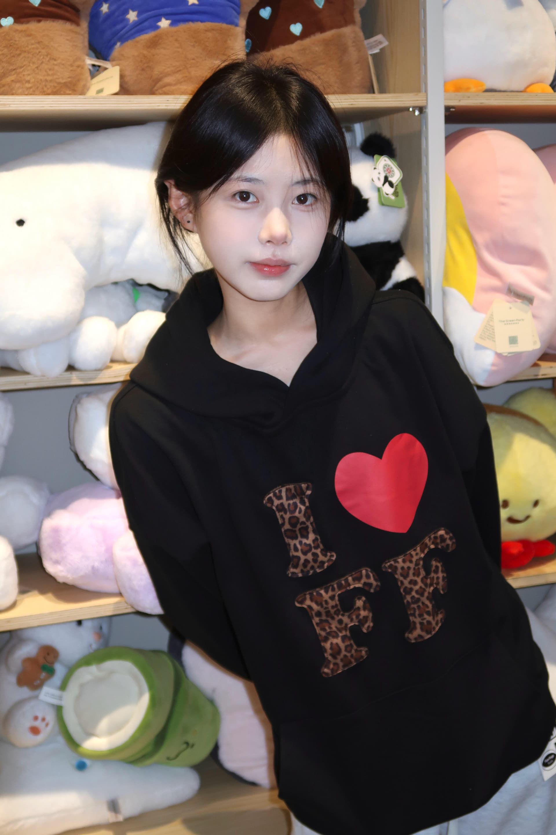아메리칸 레트로 하트 레오파드 무늬 알파벳 프린트 후드 티 스웨터 여성 가을 겨울 새로운 루즈핏 느긋한 바람 재킷 이미지 4