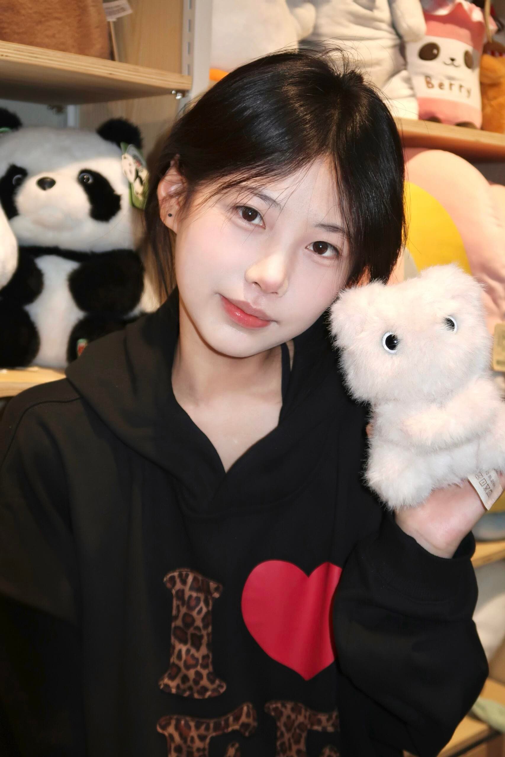 아메리칸 레트로 하트 레오파드 무늬 알파벳 프린트 후드 티 스웨터 여성 가을 겨울 새로운 루즈핏 느긋한 바람 재킷 상세 이미지 4