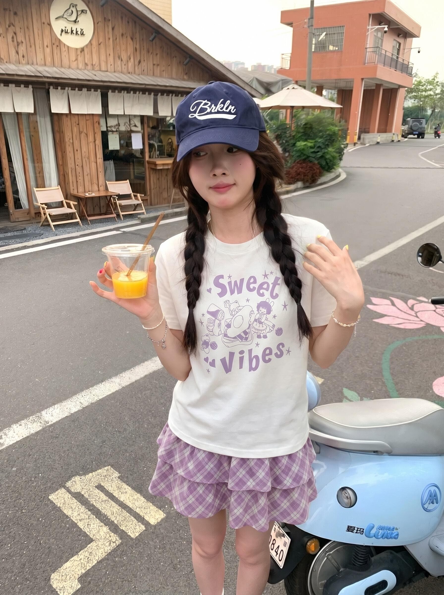 새로운 알파벳 만화 프린트 반팔 티셔츠 여성 의류 여름 Chic 루즈핏 라운드 넥 풀오버 맨위 상세 이미지 4