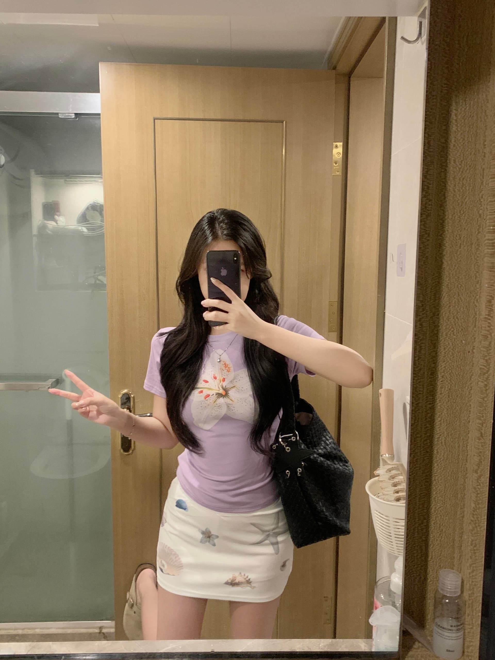 아메리칸 레트로 핫걸 꽃 프린트 반팔 티셔츠 여성 여름 몸매 가꾸기 슬림해 보이는 디자인 센스 작은 대중 달콤한 차가운 맨위 상세 이미지 1