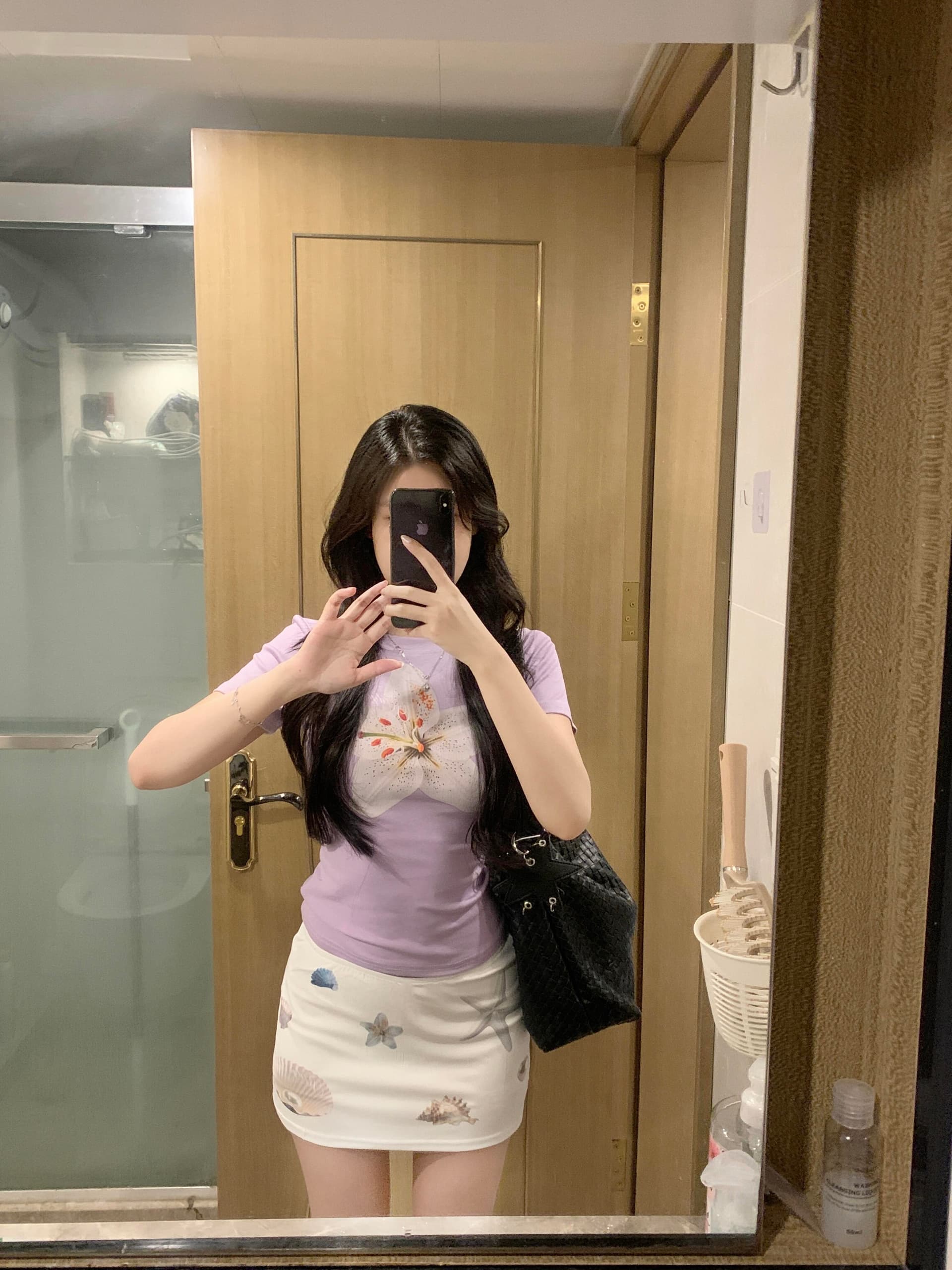 아메리칸 레트로 핫걸 꽃 프린트 반팔 티셔츠 여성 여름 몸매 가꾸기 슬림해 보이는 디자인 센스 작은 대중 달콤한 차가운 맨위 상세 이미지 2