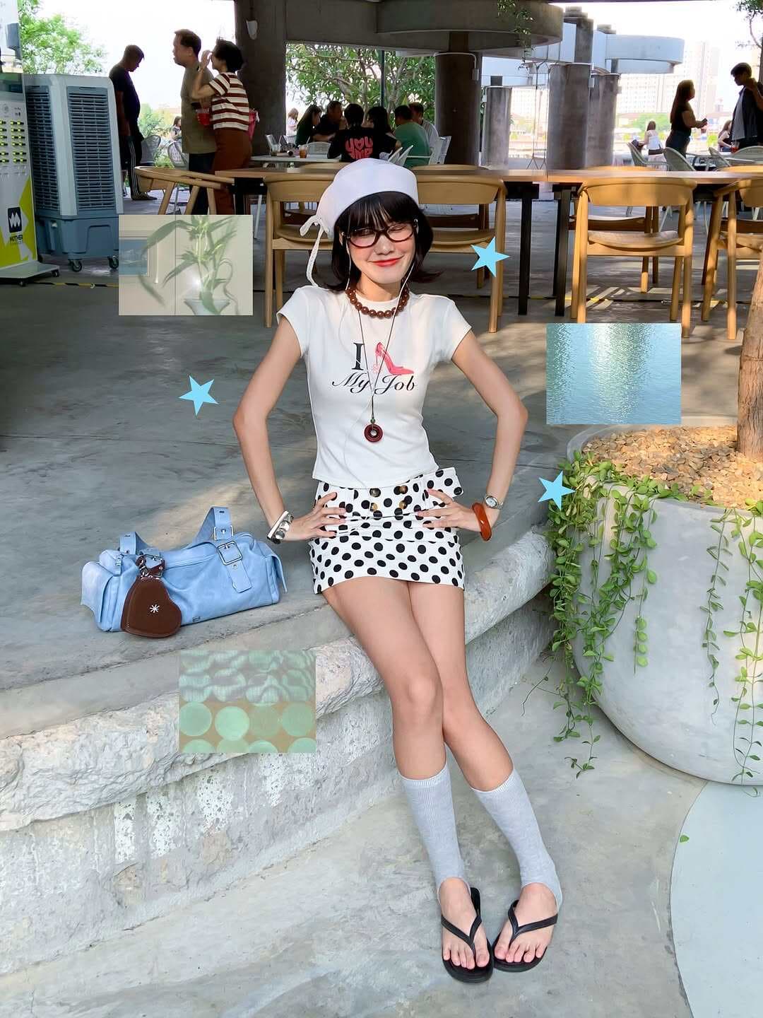 한 부서 재미있는 하이힐 슬로건 프린트 여름 새로운 몸매 가꾸기 반팔 티셔츠 여성 핫걸 맨위 트렌디 이미지 3