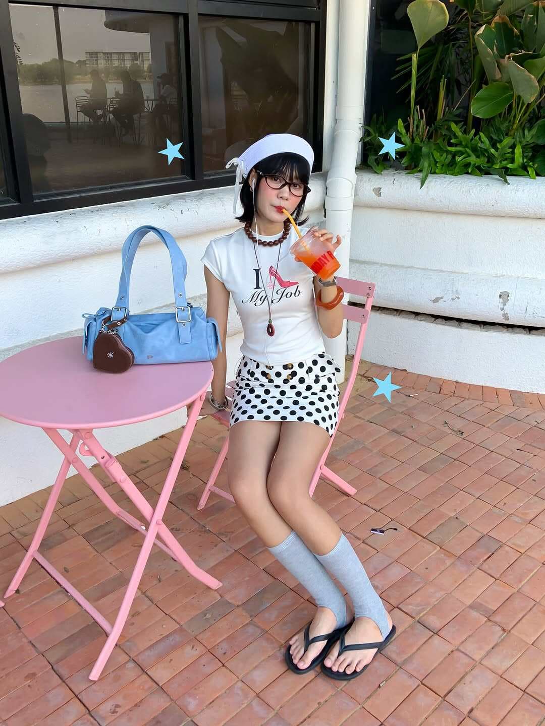 한 부서 재미있는 하이힐 슬로건 프린트 여름 새로운 몸매 가꾸기 반팔 티셔츠 여성 핫걸 맨위 트렌디 상세 이미지 4