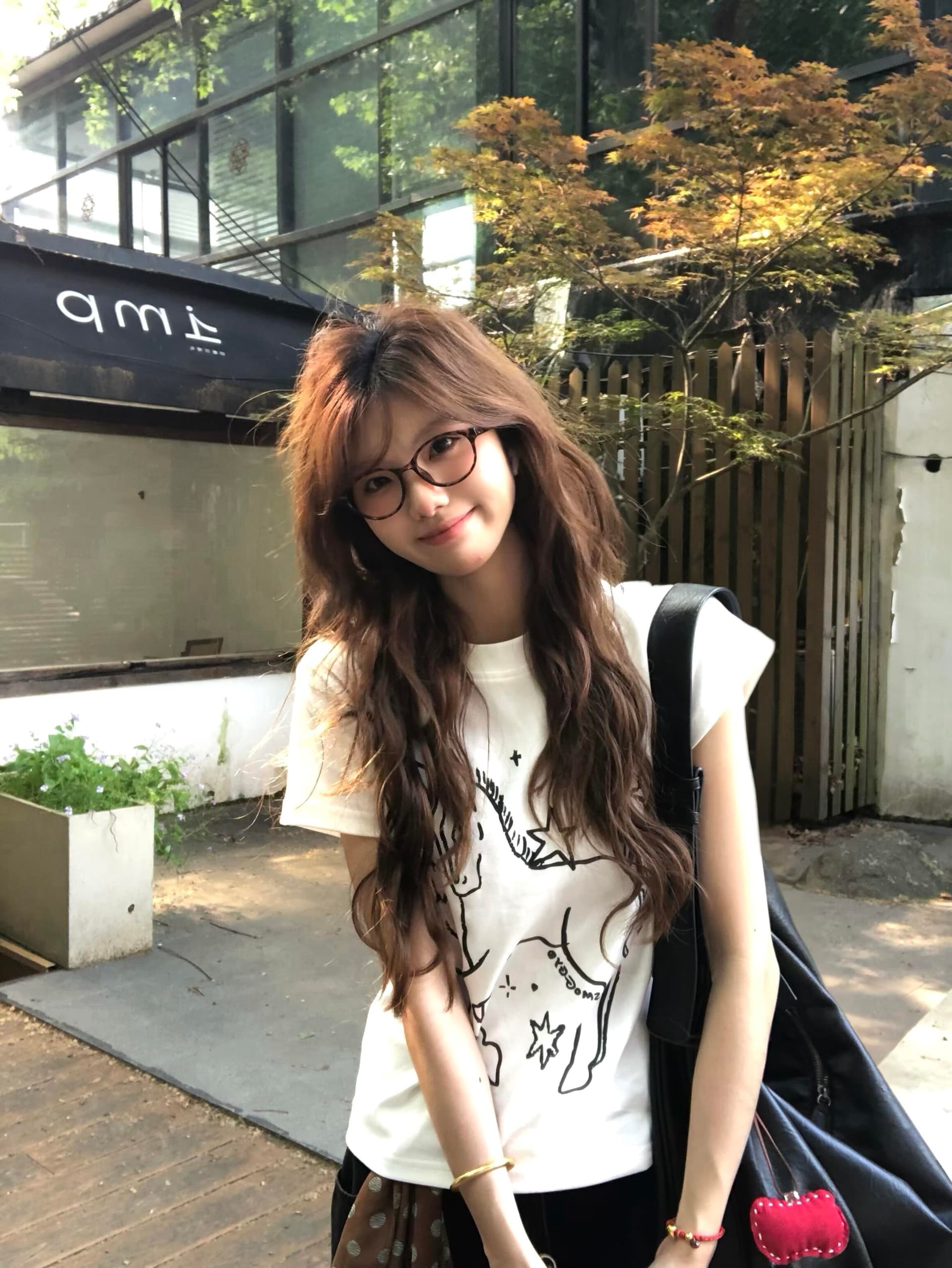 한 부서 달콤한 스타일 별 작은 말 프린트 몸매 가꾸기 슬림해 보이는 반팔 티셔츠 여성 여름 새로운 순면 긍정적 인 어깨 의류 상세 이미지 4