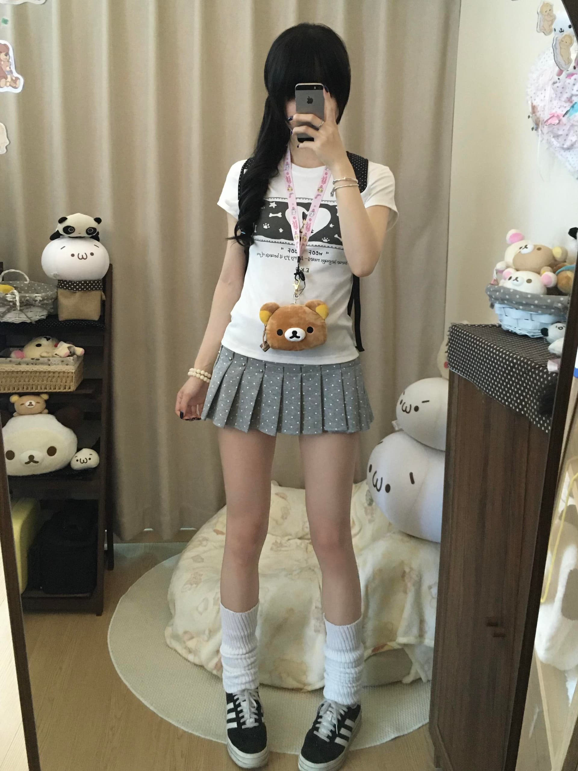 아메리칸 만화 강아지 프린트 라운드 넥 반팔 티셔츠 여성 여름 섹션 몸매 가꾸기 긍정적 인 어깨 화이트 맨위 이미지 2