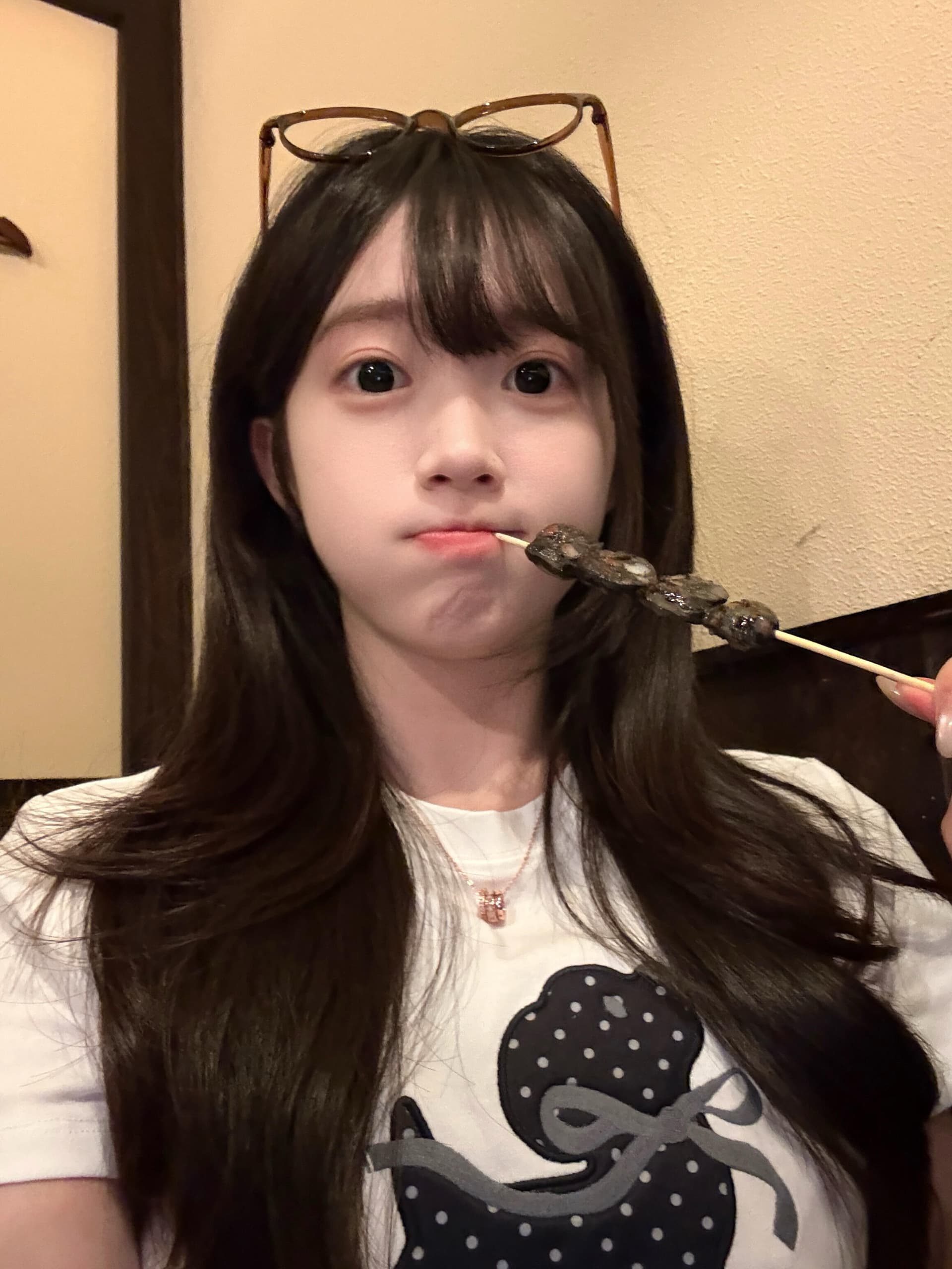 아메리칸 도트 무늬 패치 강아지 자수 긍정적 인 어깨 반팔 티셔츠 여성 여름 달콤함 소녀 센스 몸매 가꾸기 슬림해 보이는 맨위 상세 이미지 3