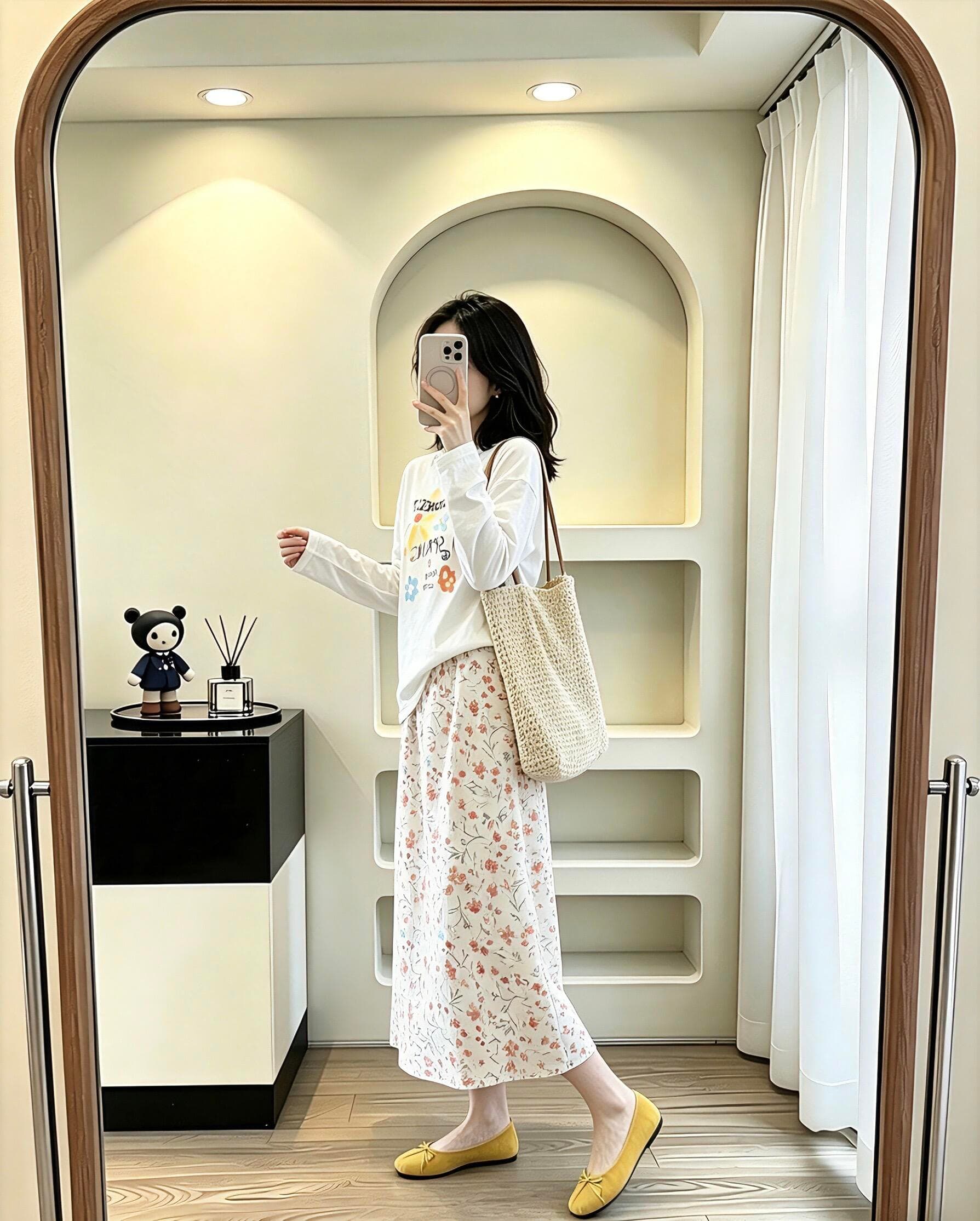 한 부서 달콤함 꽃무늬 자외선 차단 블라우스 긴팔 티셔츠 여성 여름 새로운 캐주얼 다용도 루즈핏 맨위 트렌디 이미지 3