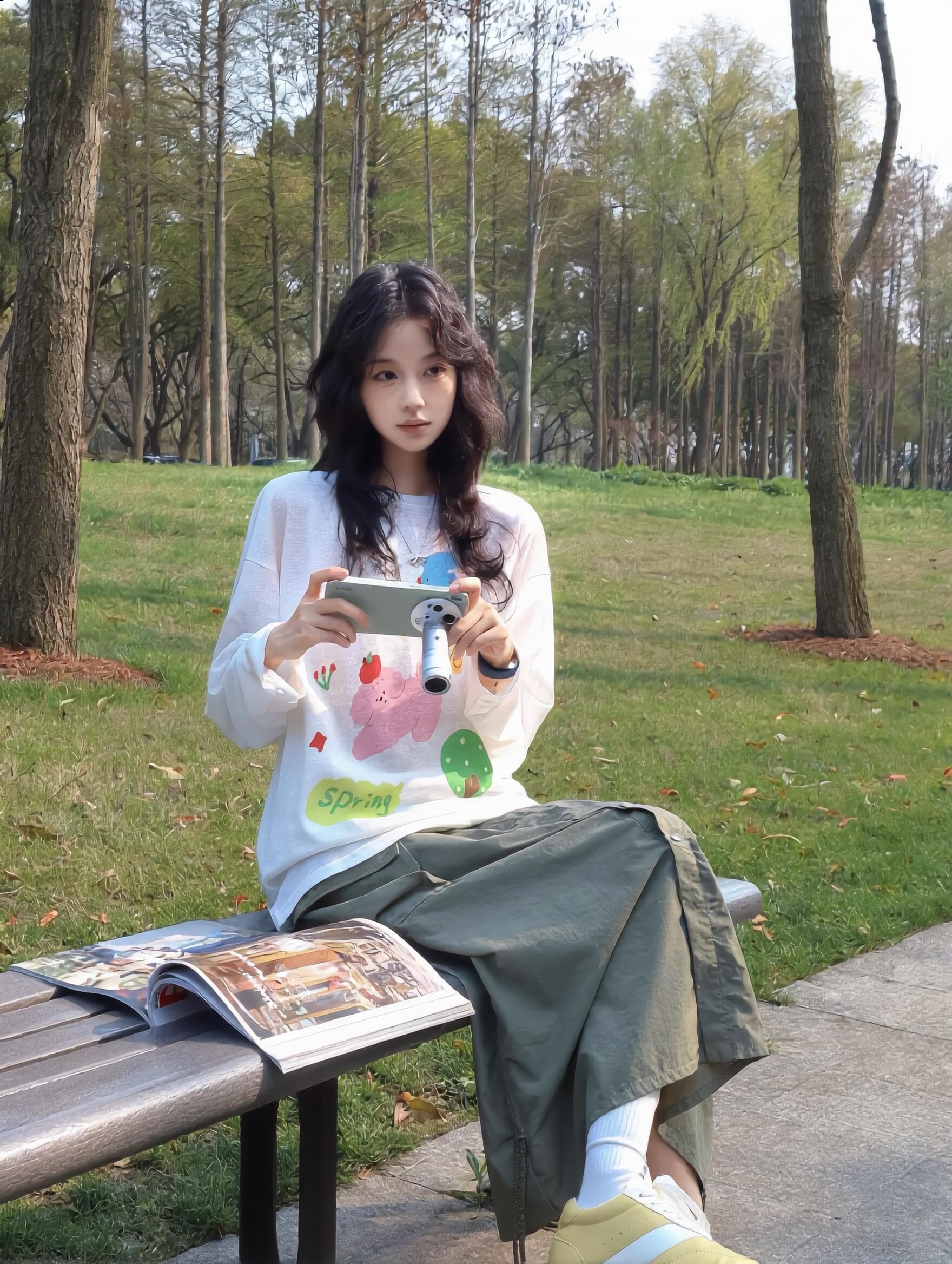한 부서 재미있는 만화 자외선 차단 블라우스 긴팔 티셔츠 여성 여름 얇은 스타일 마이크로 ~을 통해 슬림해 보이는 느긋한 바람 맨위 이미지 2