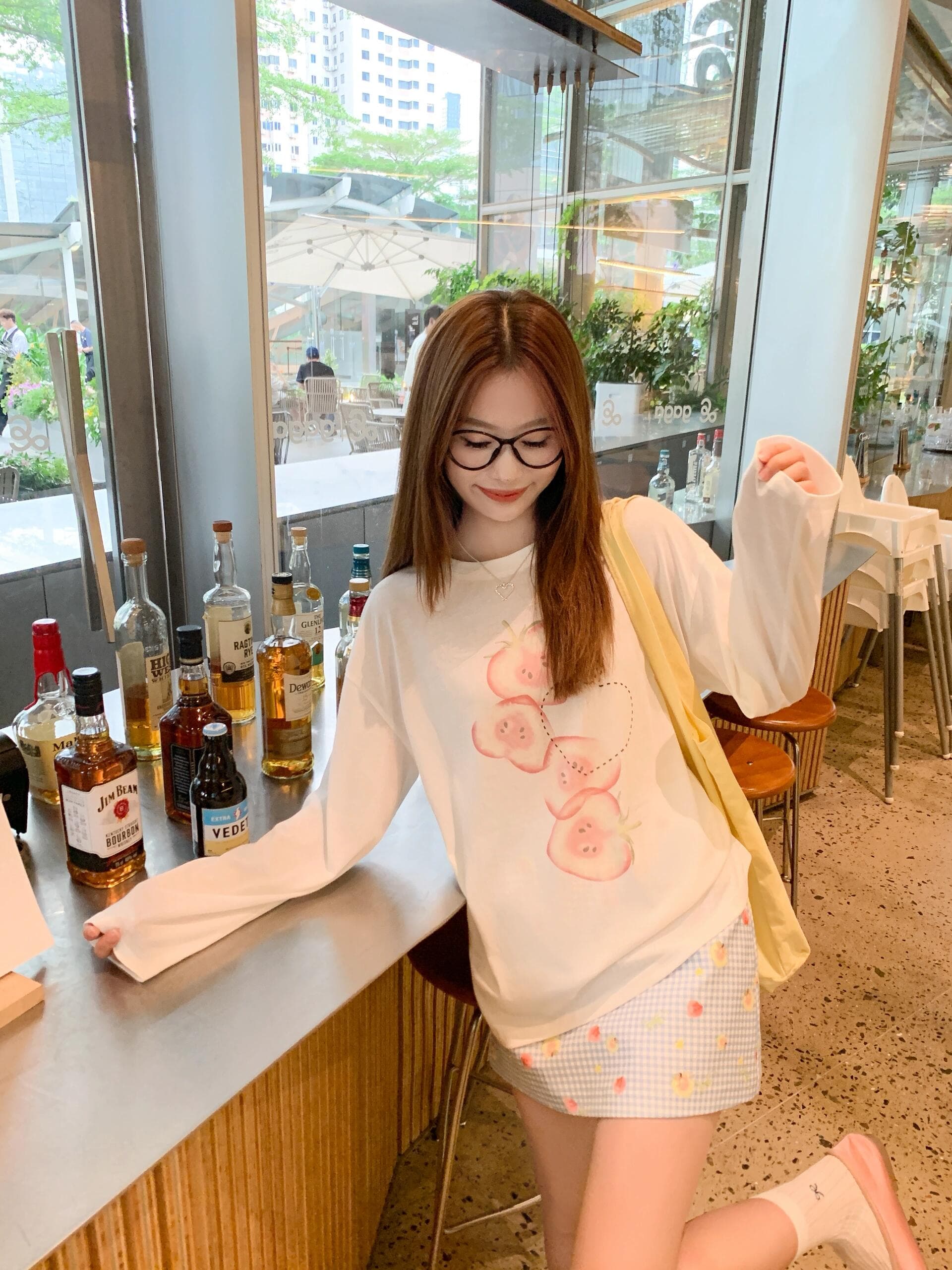 한 부서 화이트 얇은 스타일 자외선 차단 긴팔 티셔츠 여성 여름 루즈핏 느긋한 바람 블라우스 새로운 맨위 이미지 2