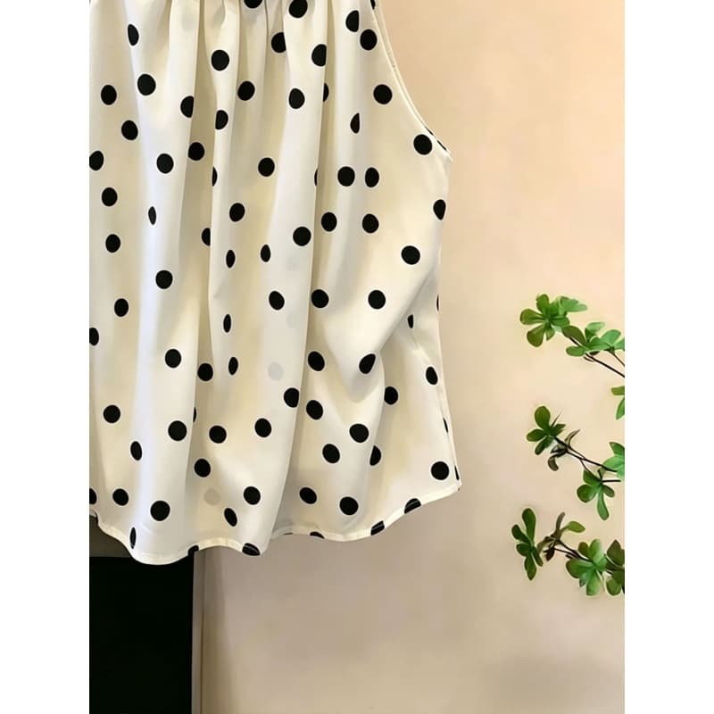 명문 여성 바람 행침 목 진주 도트 무늬 시폰 셔츠 여성 여름 섹션 miu 부서 연령 감소 인형 셔츠 Chic 맨위 슈퍼 잘 생긴 상세 이미지 5