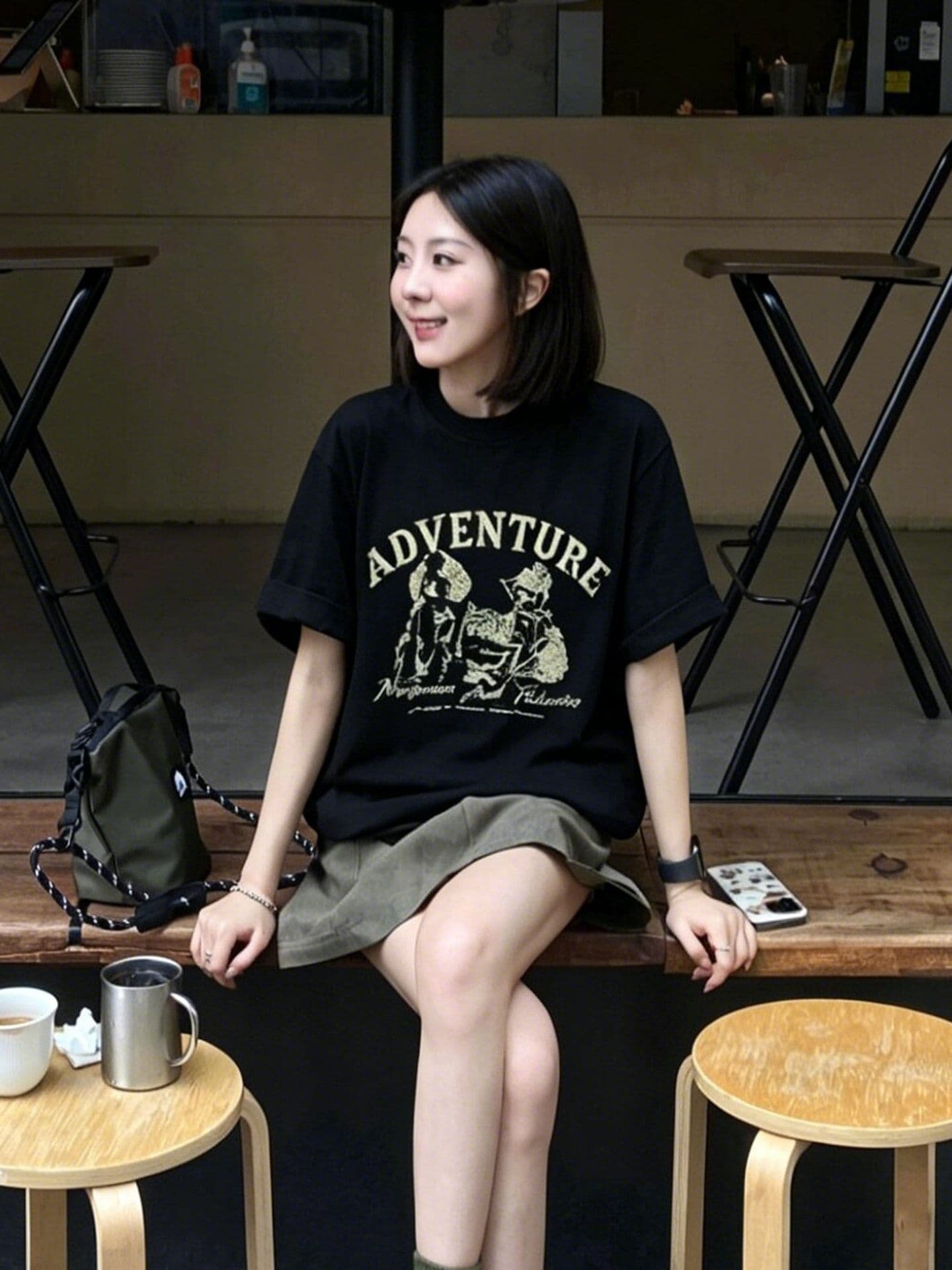 아메리칸 레트로 동물 마 오래된 프린트 반팔 티셔츠 여성 여름 작은 대중 패션 트렌디 차가운 다용도 맨위 상세 이미지 4