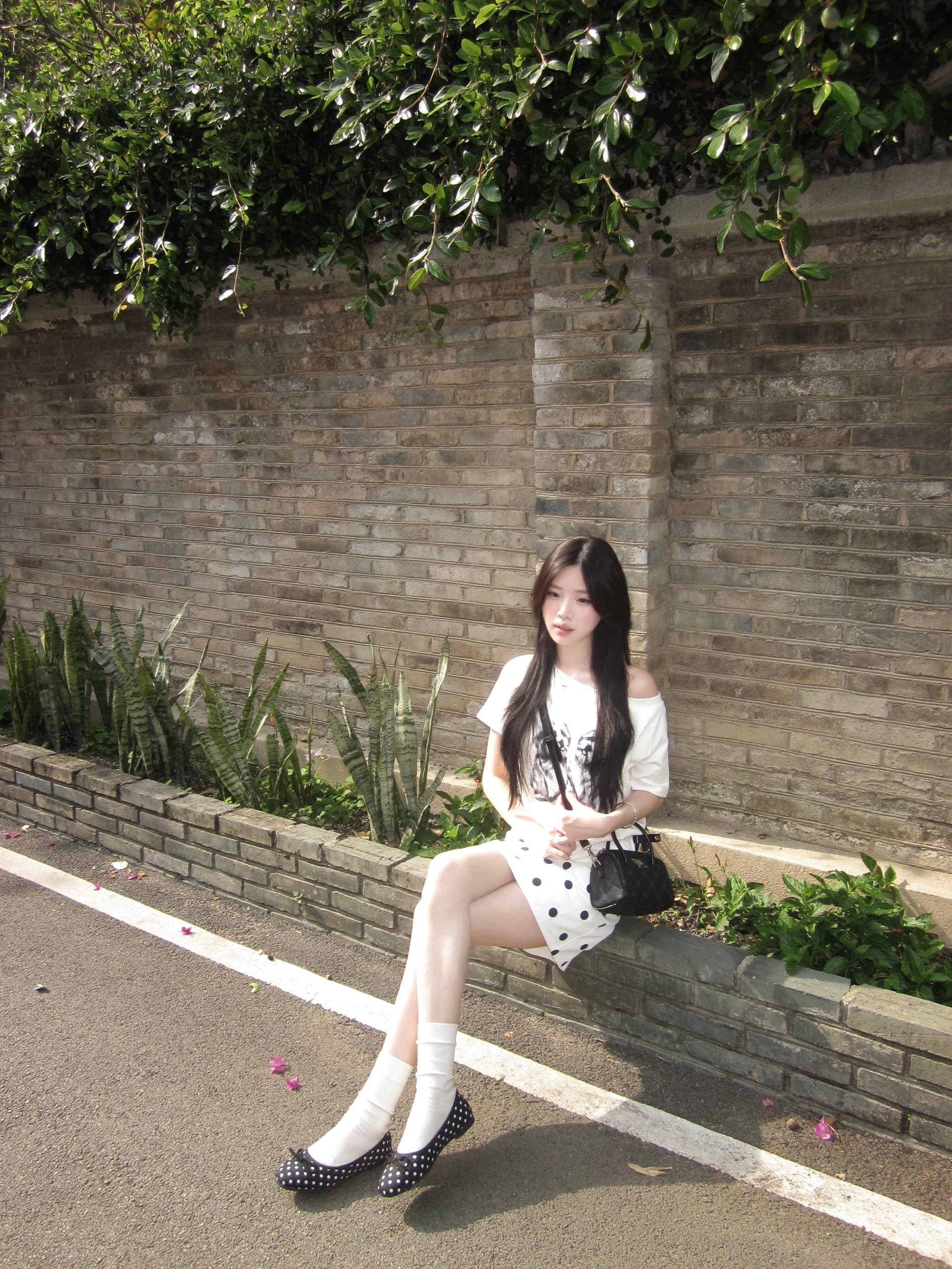 아메리칸 레트로 비스듬한 어깨 강아지 프린트 반팔 티셔츠 여성 자이언트 잘 생긴 ~ 중 느긋한 캐주얼 핫걸 다용도 맨위 트렌디 상세 이미지 5