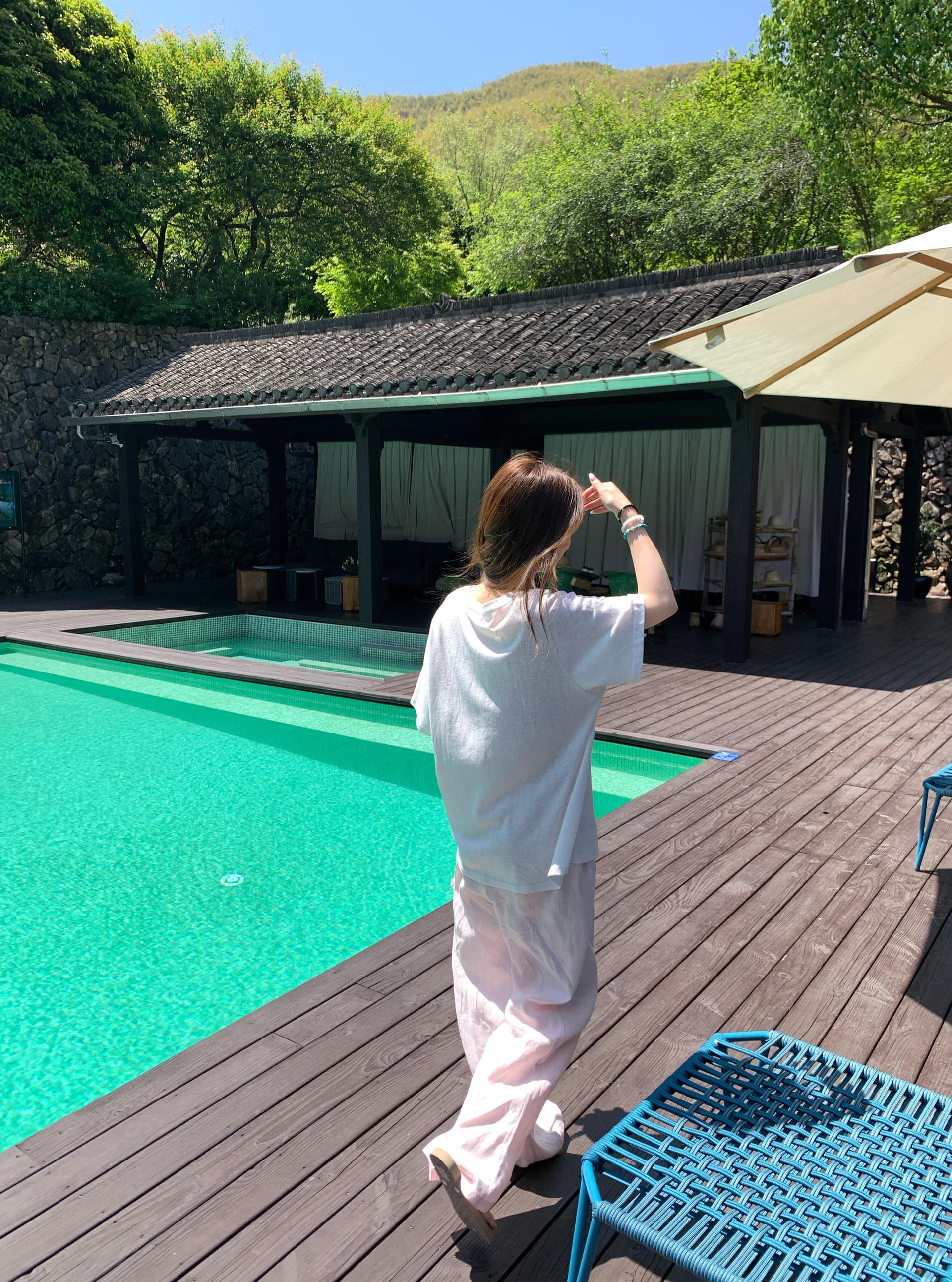 여름 천사 프린트 화이트 눈꽃 면 반팔 티셔츠 여성 얇은 스타일 마이크로 ~을 통해 루즈핏 느긋한 바람 맨위 디자인 센스 상세 이미지 5