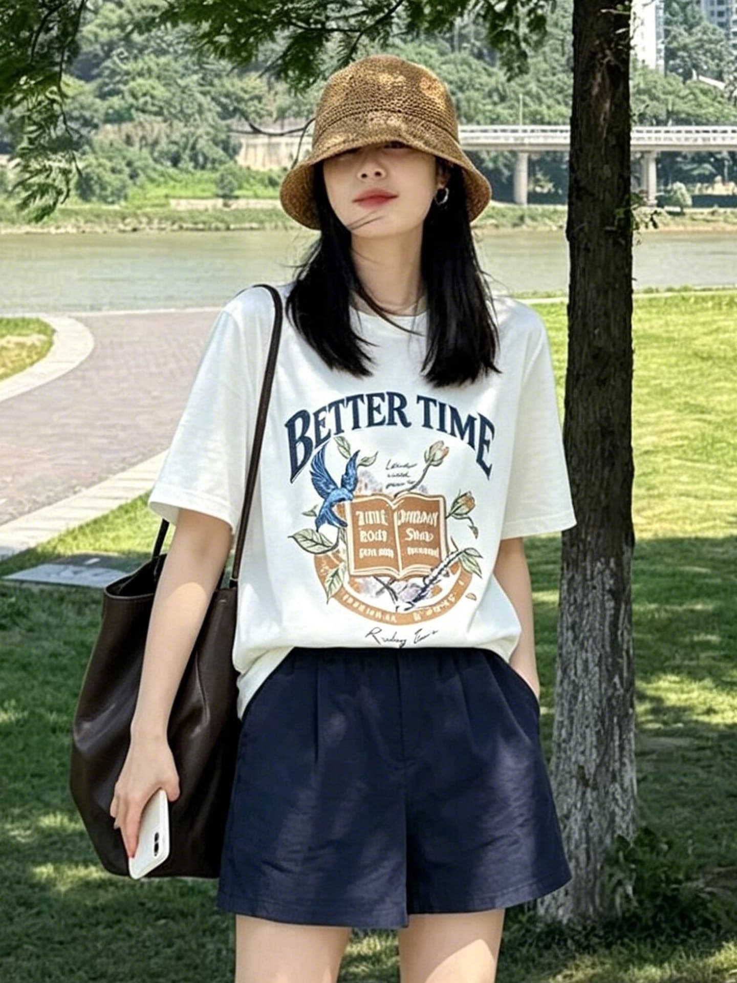 아메리칸 레트로 패턴 알파벳 프린트 반팔 티셔츠 여성 여름 디자인 센스 루즈핏 캐주얼 다용도 맨위 이미지 3