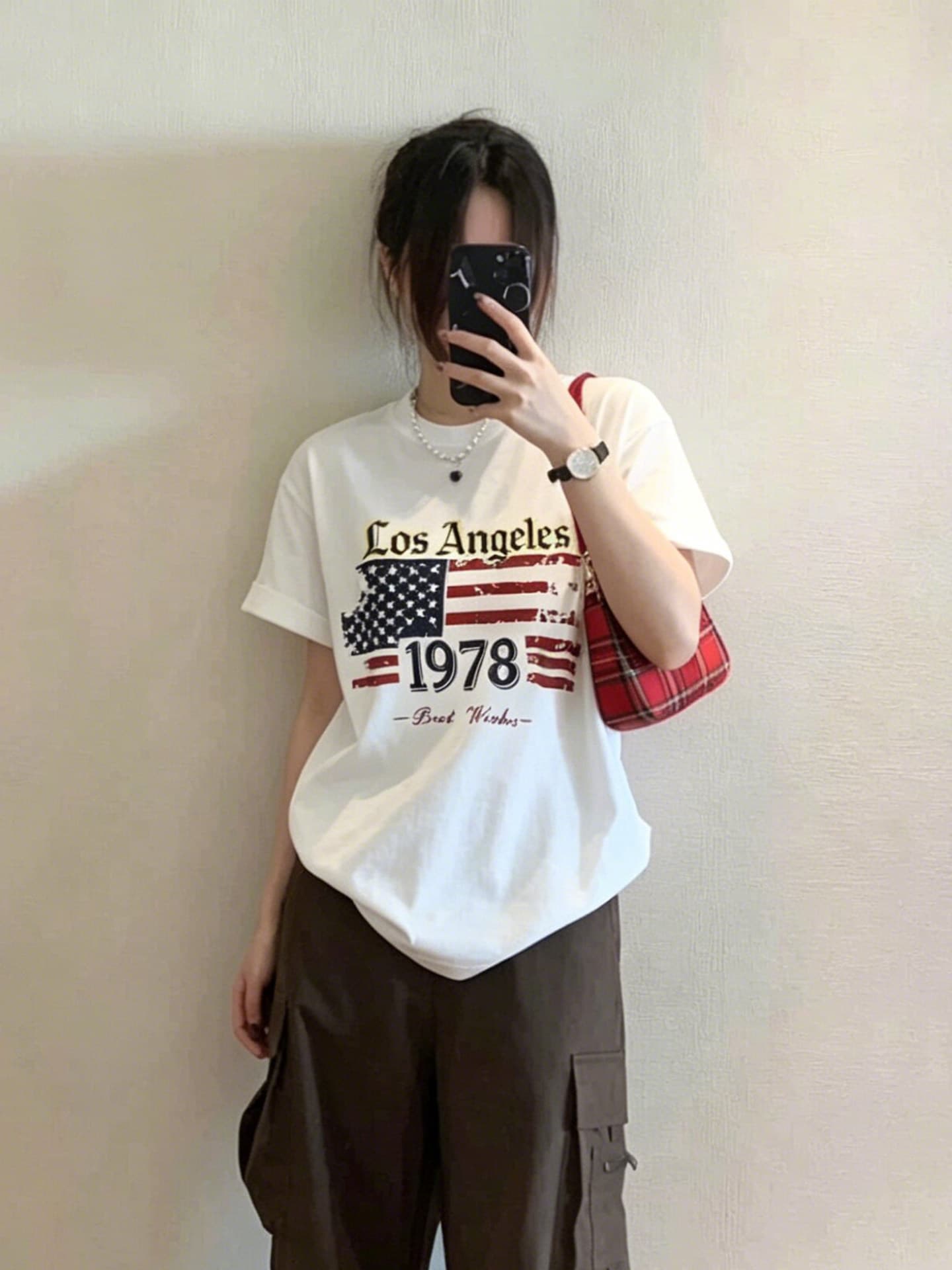 아메리칸 레트로 배너 알파벳 프린트 반팔 티셔츠 여성 여름 작은 대중 루즈핏 캐주얼 트렌드 맨위 이미지 2