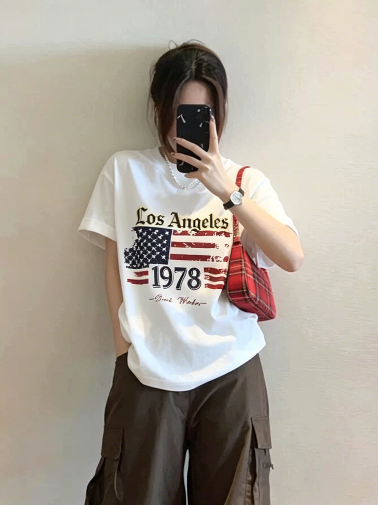아메리칸 레트로 배너 알파벳 프린트 반팔 티셔츠 여성 여름 작은 대중 루즈핏 캐주얼 트렌드 맨위 상세 이미지 3