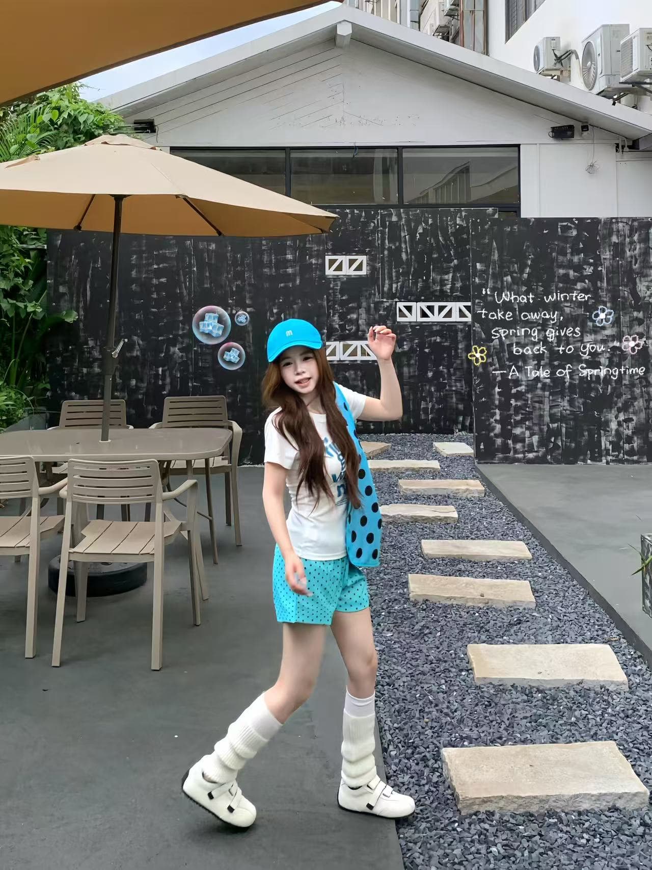 아메리칸 알파벳 달콤한 핫걸 반팔 티셔츠 여성 2026 여름 새로운 몸매 가꾸기 슬림해 보이는 쇼트 스타일 허리 수축 타이트 맨위 상세 이미지 3