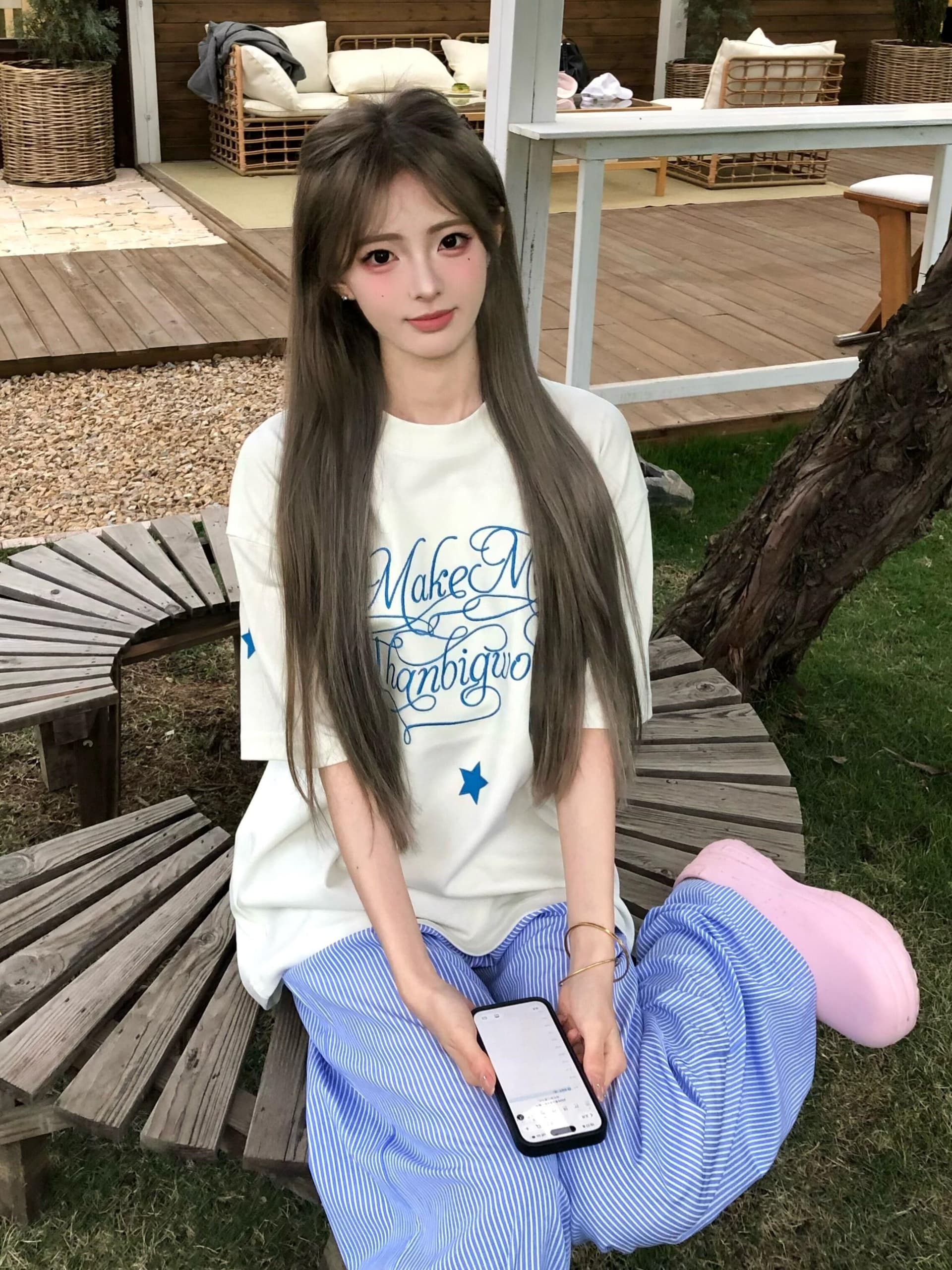 별 꽃 몸 알파벳 프린트 반팔 새로운 루즈핏 슬림해 보이는 연령 감소 다용도 캐주얼 맨위 여성 상세 이미지 5