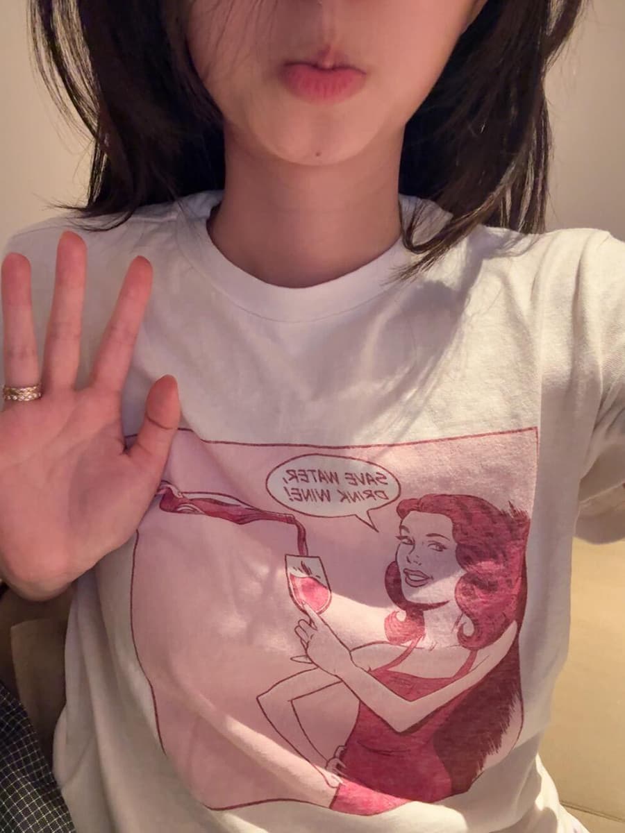 한국 ins 작은 대중 마이크로 여성 프린트 라운드 넥 반팔 티셔츠 여성 여름 마이크로 ~을 통해 캐주얼 다용도 쇼트 스타일 맨위 트렌디