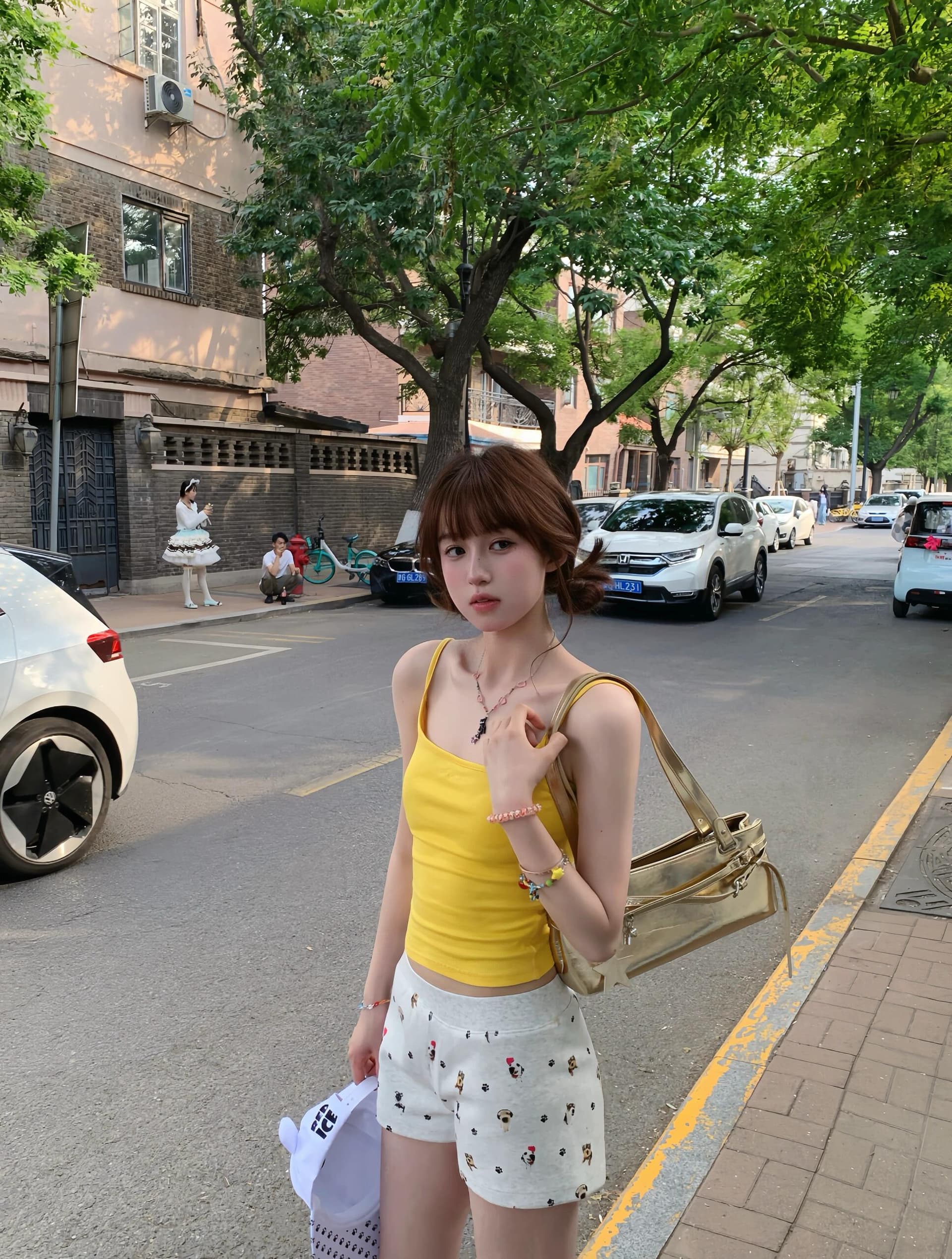 순수한 욕망 바람 몸매 가꾸기 작은 슬링 조끼 여성 여름 인사이드 가져 가라. 아름다움 뒤로 고급 센스 외출용 맨위 이미지 4