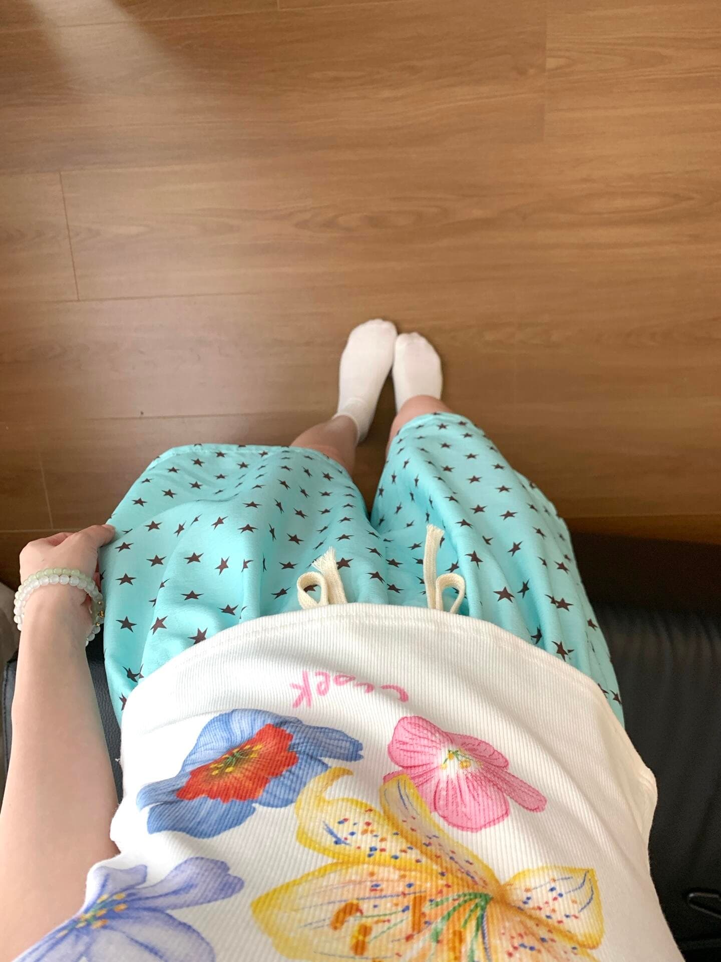 한 스타일 캐주얼 바람 색상 꽃 프린트 민소매 조끼 여성 여름 오프숄더 몸매 가꾸기 해변가 휴가 슬립 맨위 상세 이미지 2