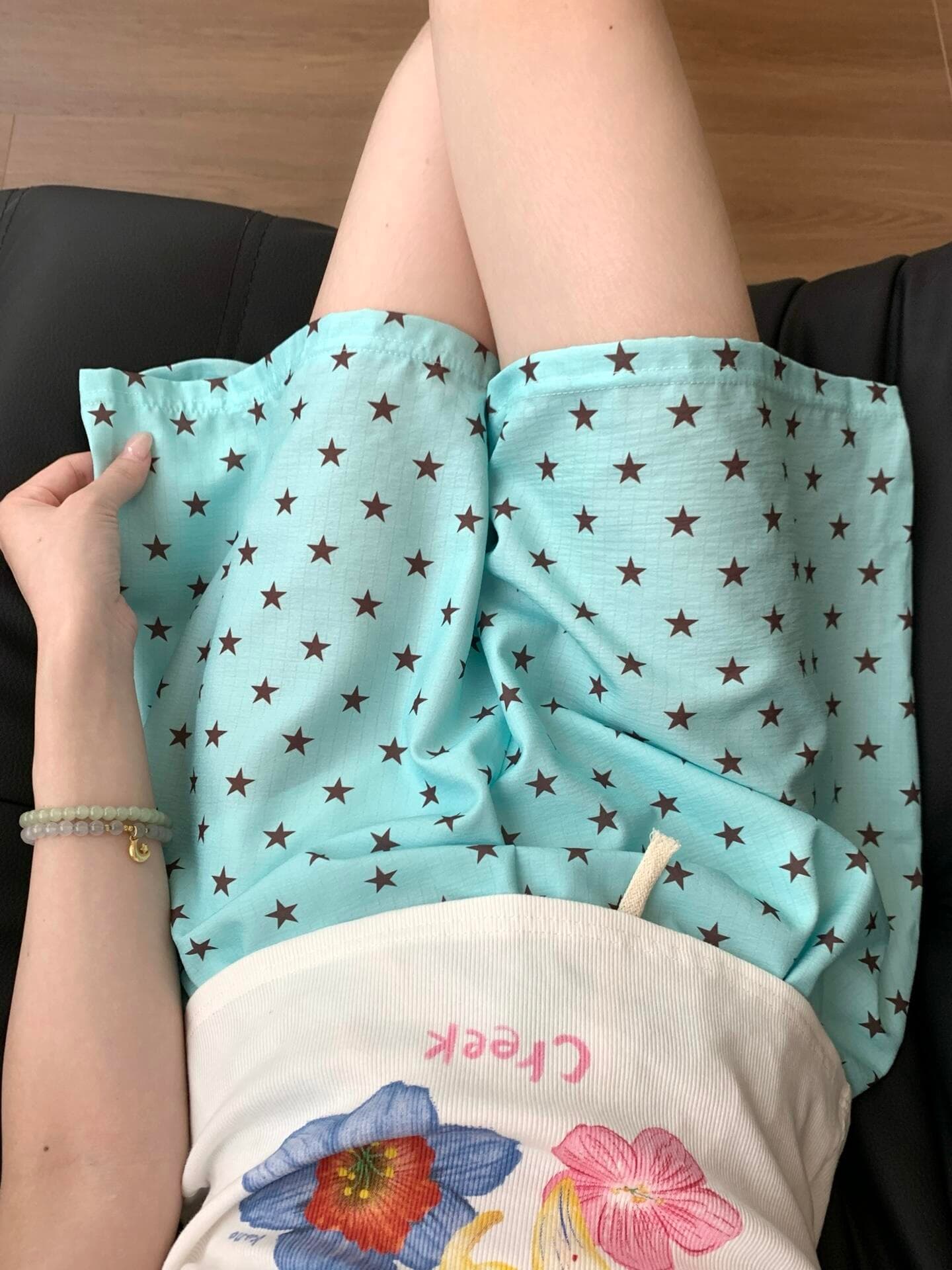 한 스타일 캐주얼 바람 색상 꽃 프린트 민소매 조끼 여성 여름 오프숄더 몸매 가꾸기 해변가 휴가 슬립 맨위 상세 이미지 3