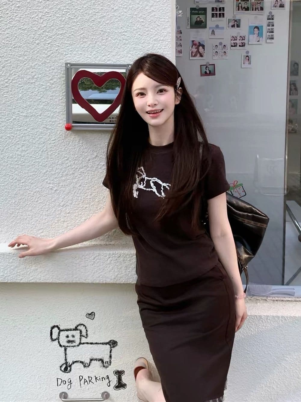 아메리칸 긍정적 인 어깨 와일드 말 반팔 티셔츠 여성 여름 핫걸 몸매 가꾸기 디자인 센스 작은 대중 슬림해 보이는 쇼트 스타일 맨위 상세 이미지 2