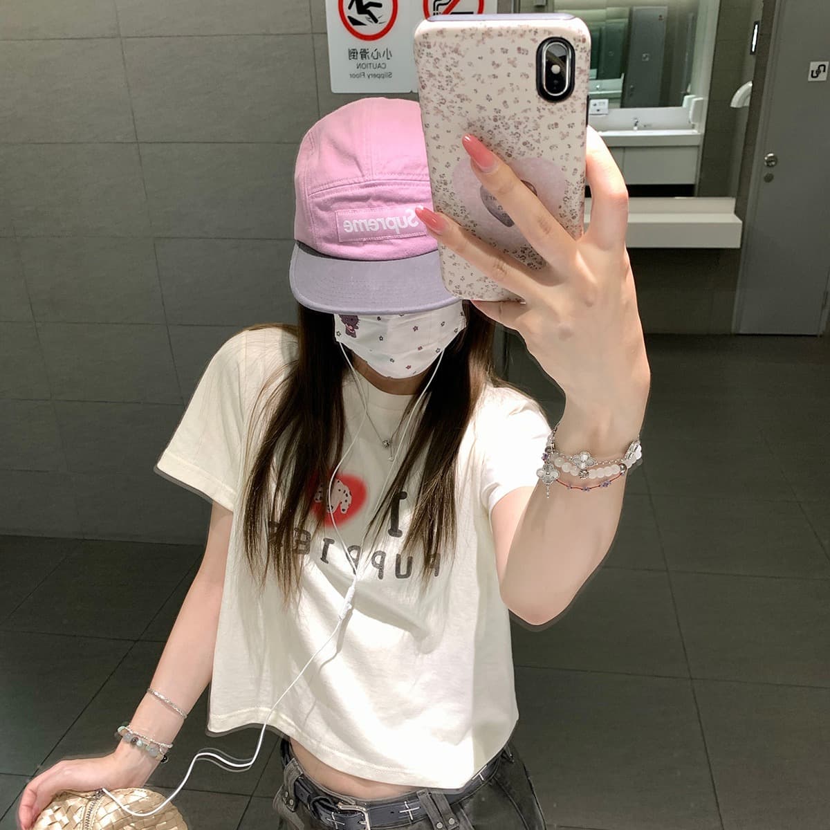 한 부서 작은 대중 하트 알파벳 프린트 긍정적 인 어깨 반팔 티셔츠 여성 여름 캐주얼 다용도 소녀 맨위 tee 이미지 5