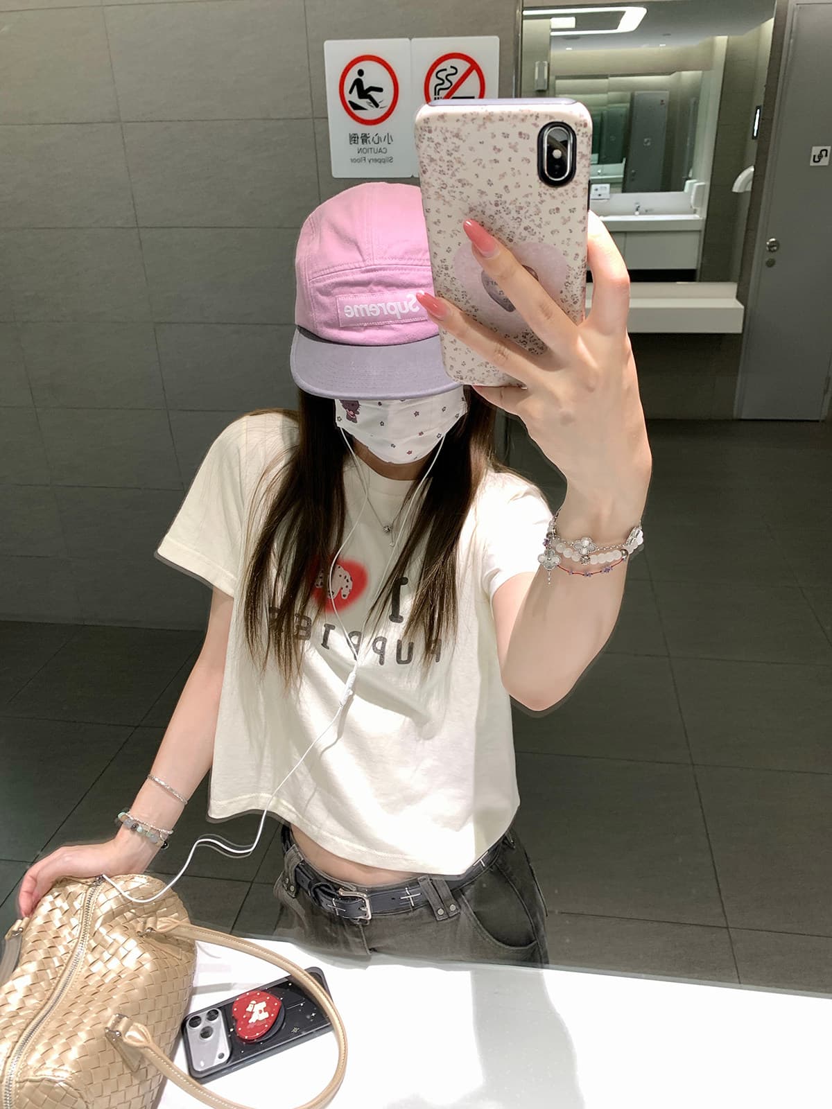 한 부서 작은 대중 하트 알파벳 프린트 긍정적 인 어깨 반팔 티셔츠 여성 여름 캐주얼 다용도 소녀 맨위 tee 상세 이미지 3