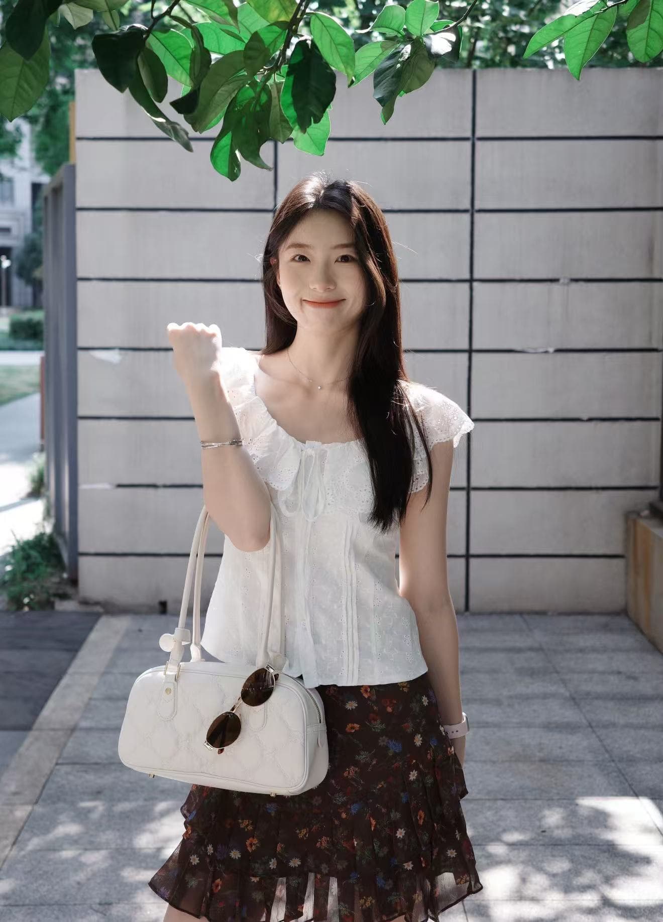 있음 네리 오프숄더 프릴 민소매 티셔츠 여성 여름 레이스 홀로우 아웃 허리 수축 핫걸 맨위 상세 이미지 4