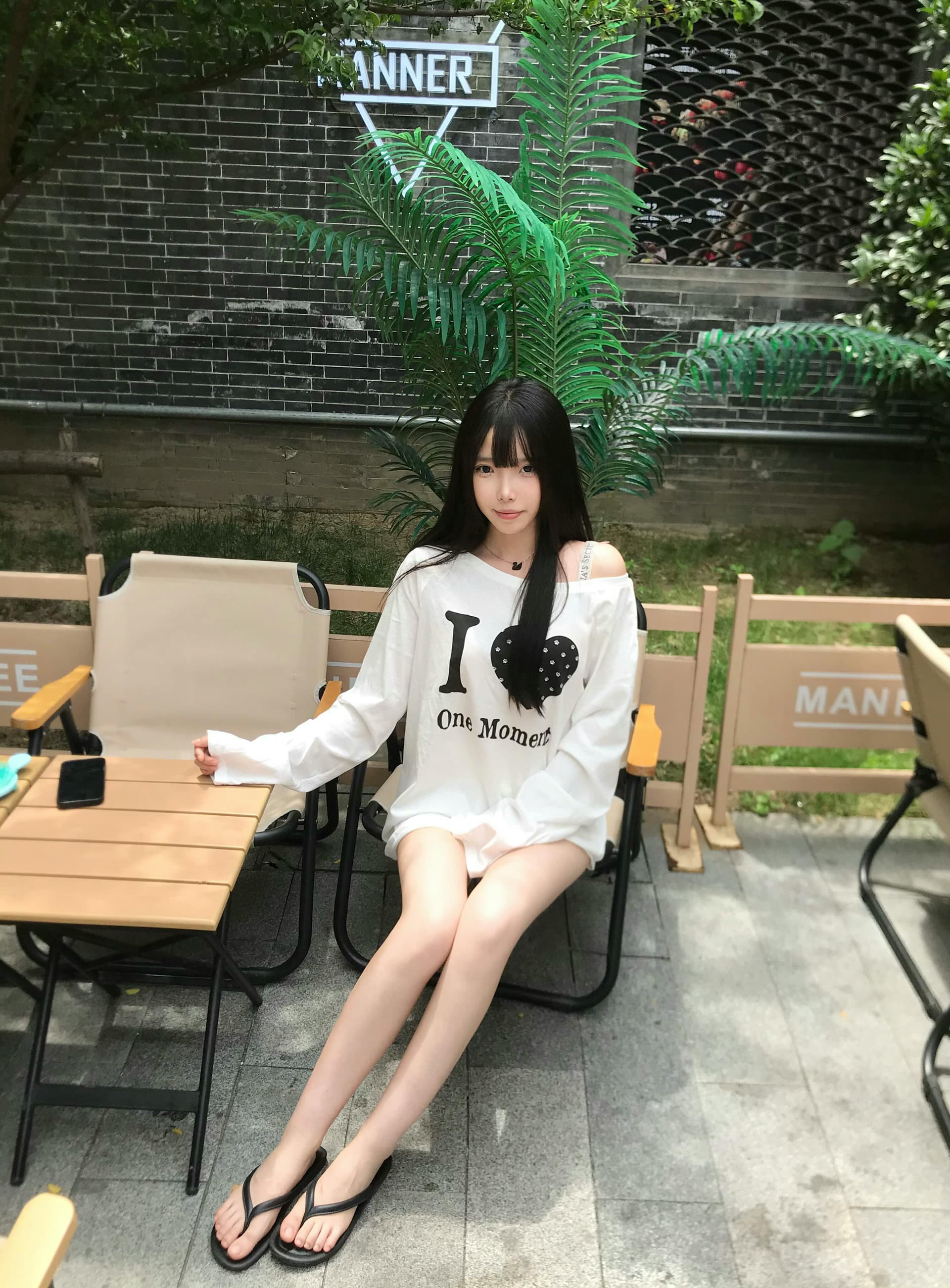 한 부서 비스듬한 어깨 하트 자외선 차단 블라우스 긴팔 티셔츠 여성 여름 얇은 스타일 마이크로 ~을 통해 루즈핏 느긋한 오프숄더 화이트 맨위 상세 이미지 1