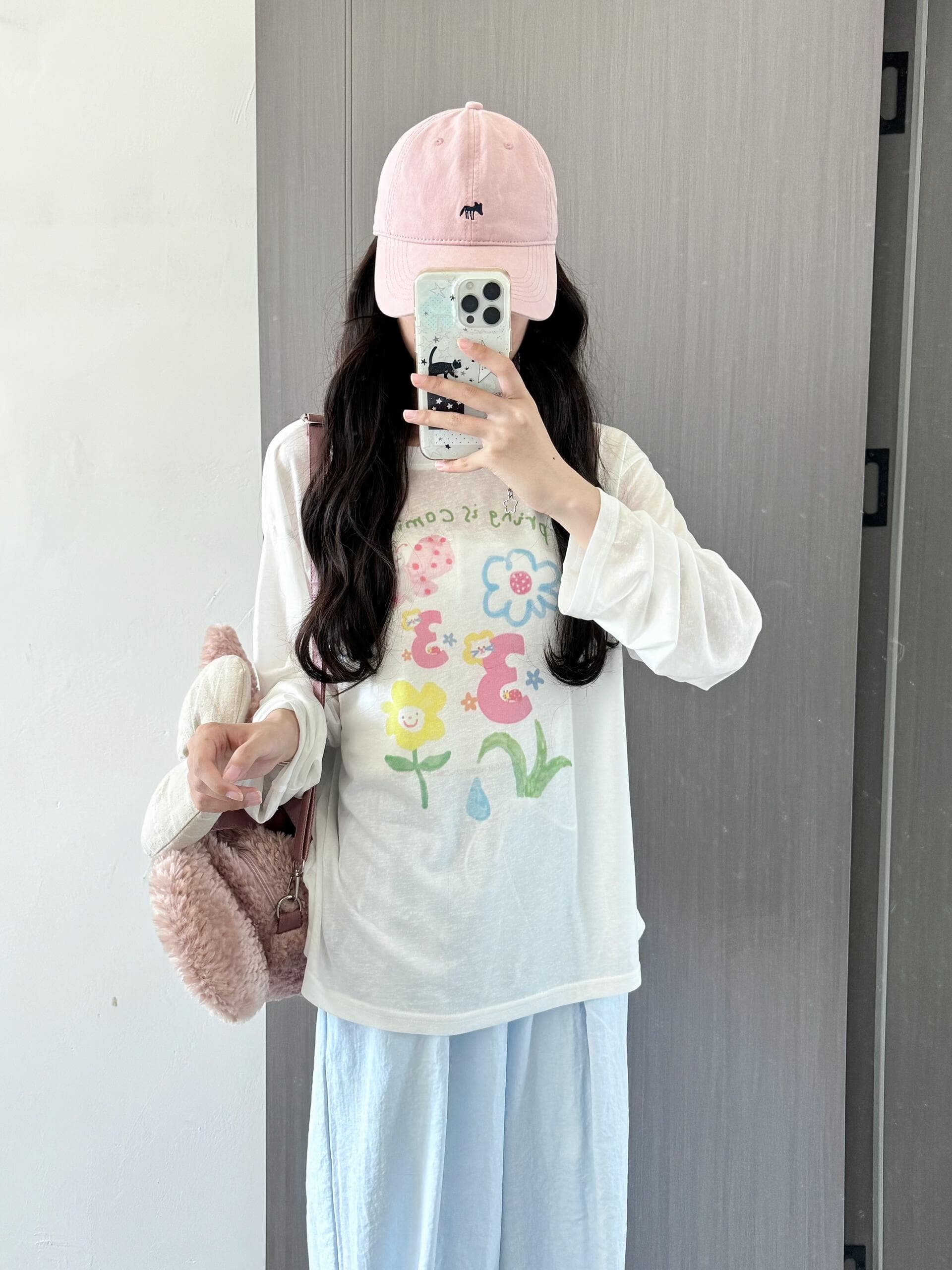 한 부서 재미있는 색상 꽃 자외선 차단 블라우스 긴팔 티셔츠 여성 여름 새로운 캐주얼 다용도 맨위 트렌디 이미지 3