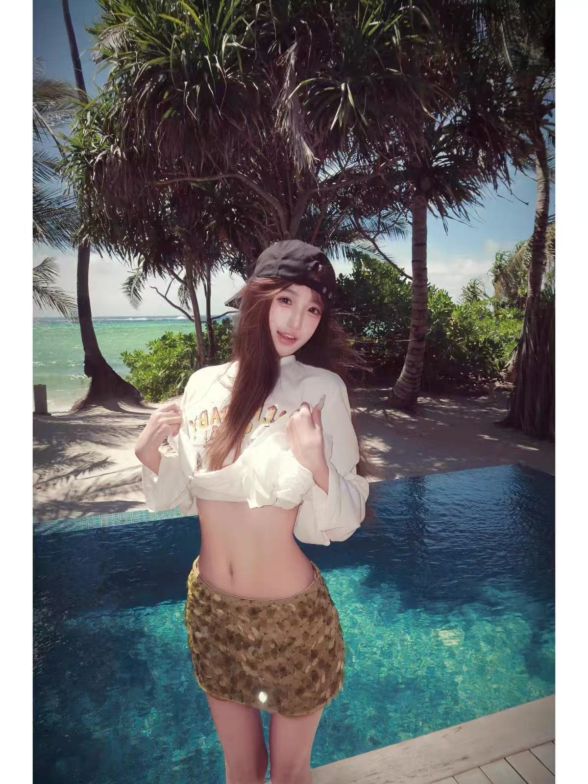 라운드 넥 화이트 별 알파벳 얇고 가벼운 자외선 차단 블라우스 여성 여름 루즈핏 디스플레이 농땡이 부리다 순수한 욕망 핫걸 바람 맨위 이미지 3