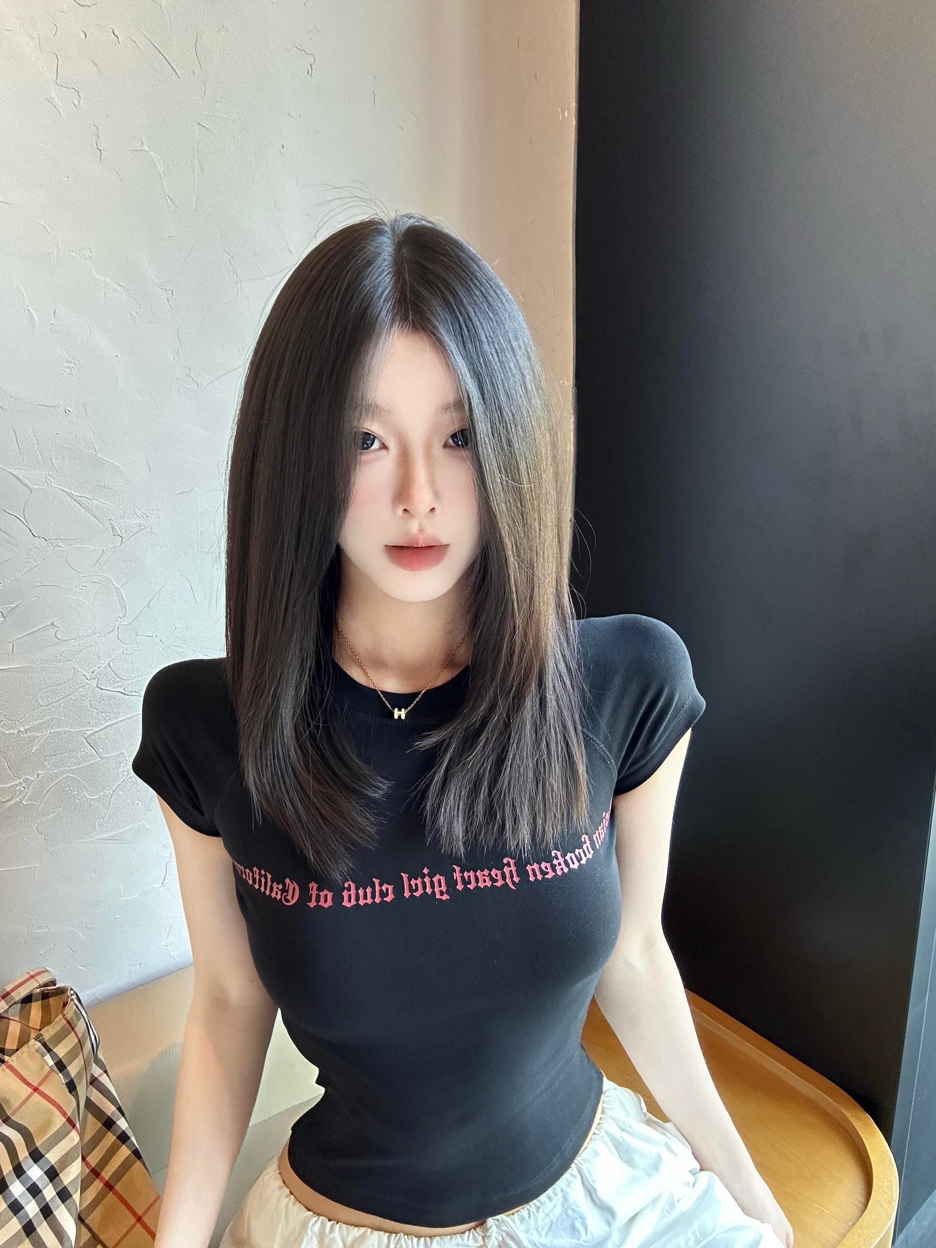 아메리칸 레트로 형제 특별 글꼴 프린트 반팔 티셔츠 여성 여름 새로운 몸매 가꾸기 맨위 상세 이미지 1