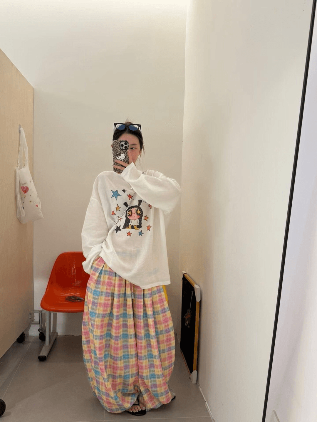 한 부서 유머러스 별 연령 감소 티셔츠 여성 긴 소매 루즈핏 다용도 캐주얼 느긋한 바람 면 린넨 맨위 트렌디 이미지 2