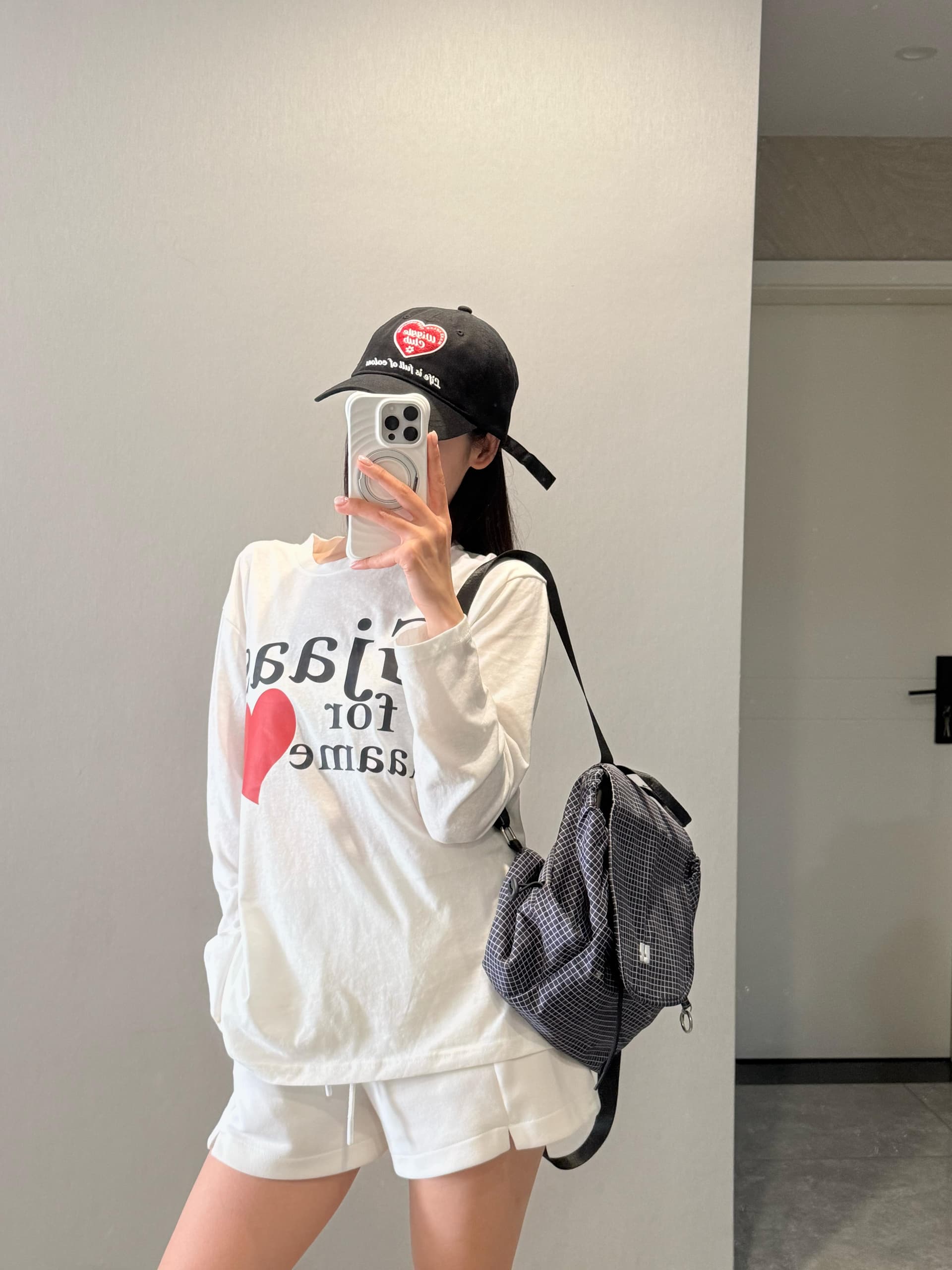 자외선 차단 하나 여름 한 부서 슬로건 하트 프린트 긴팔 티셔츠 루즈핏 맨위 블라우스 여성