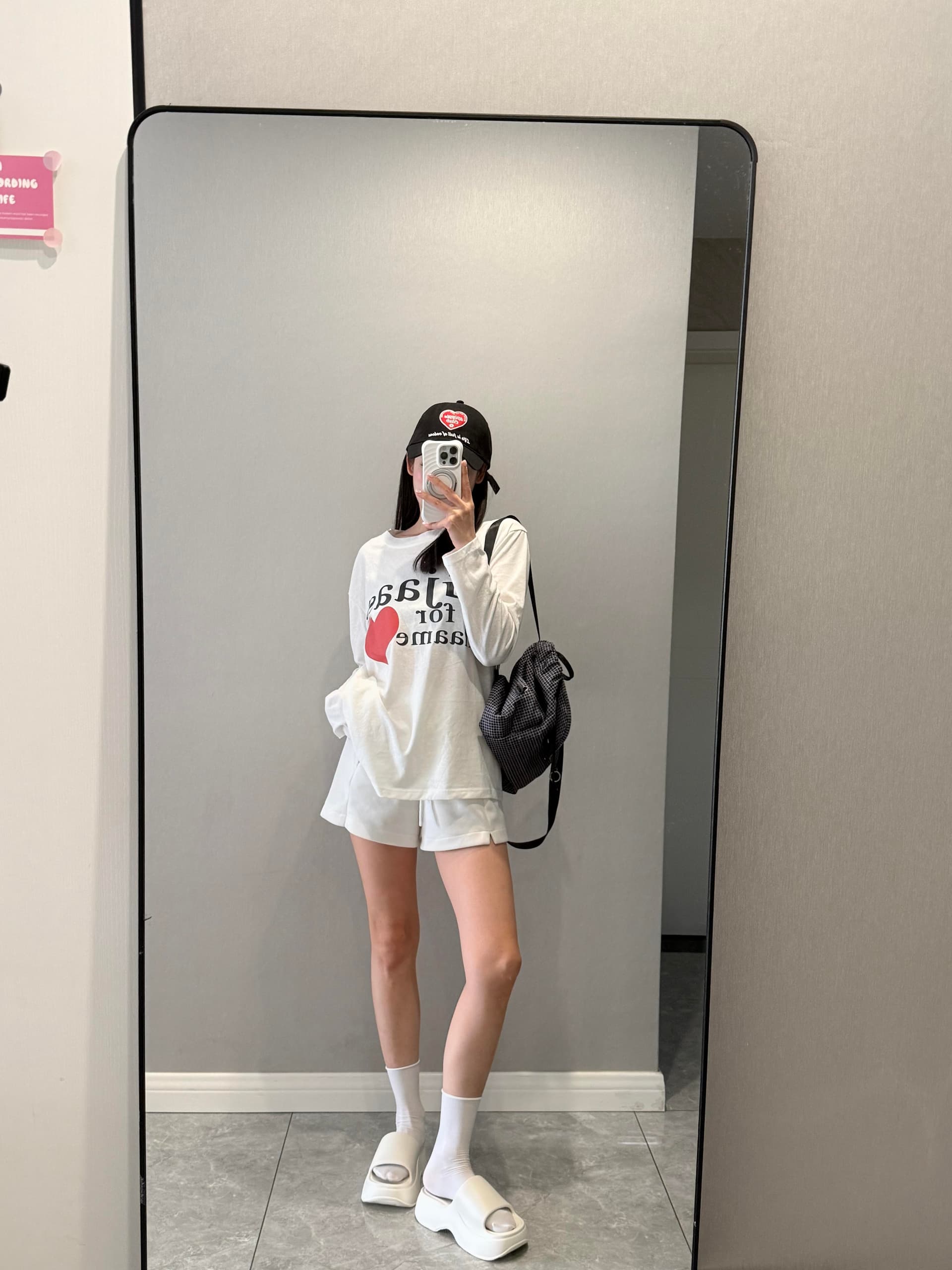 자외선 차단 하나 여름 한 부서 슬로건 하트 프린트 긴팔 티셔츠 루즈핏 맨위 블라우스 여성 상세 이미지 4