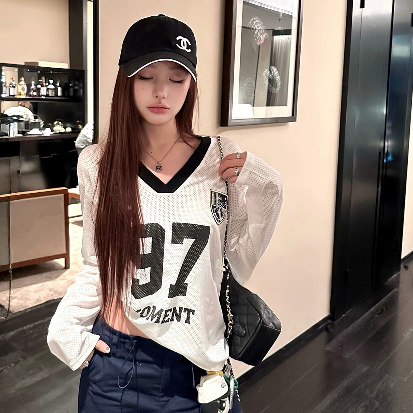 아메리칸 티셔츠 여름 인터넷 얼굴 통기성 루즈핏 긴팔 자외선 차단 블라우스 여성 상세 이미지 4