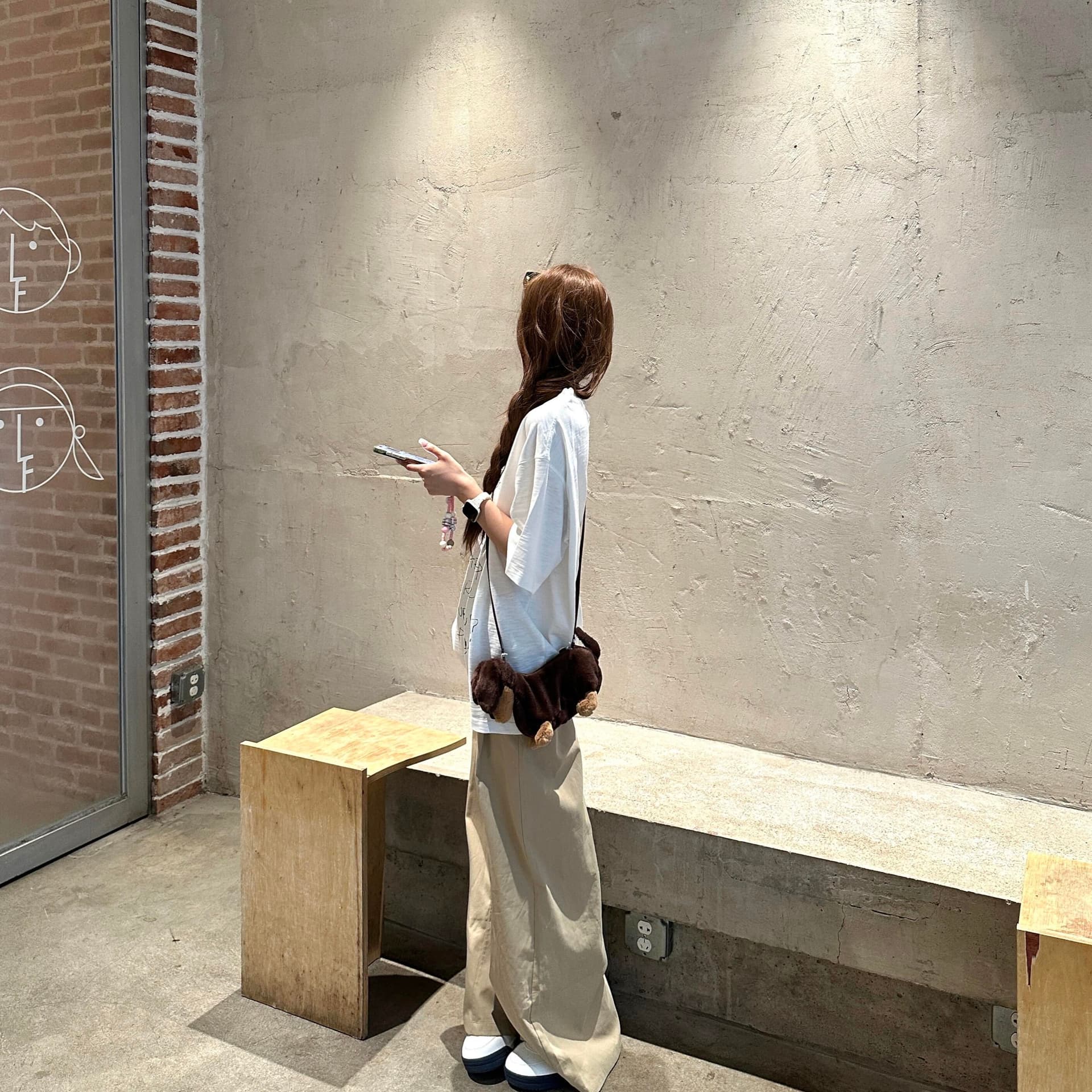 아메리칸 대나무 마디 면 알파벳 프린트 반팔 티셔츠 여성 여름 라운드 넥 루즈핏 화이트 작은 대중 맨위 트렌디 이미지 5