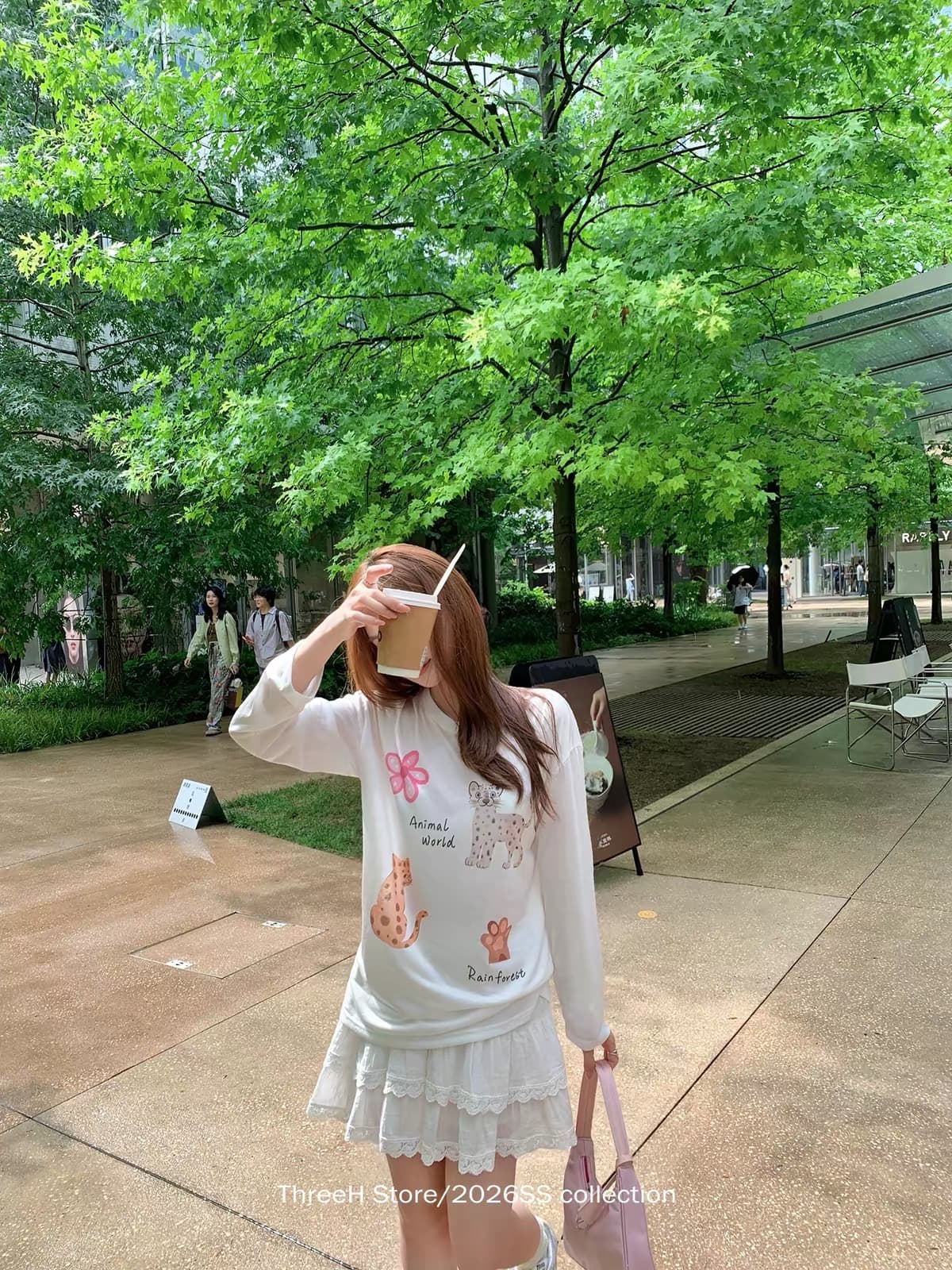 한 부서 재미있는 만화 자외선 차단 블라우스 긴팔 티셔츠 여성 여름 새로운 캐주얼 다용도 루즈핏 맨위 트렌디 상세 이미지 5