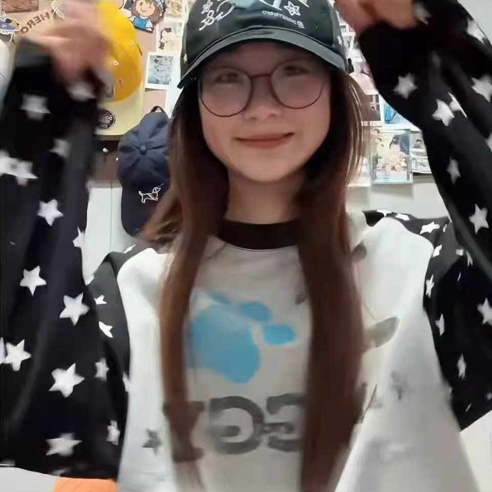 아메리칸 레트로 별 배색 삽입 어깨 소매 길이 소매 티셔츠 여성 봄 가을 2026 새로운 일본식 빛 아시아 인 만화 맨위 이미지 5