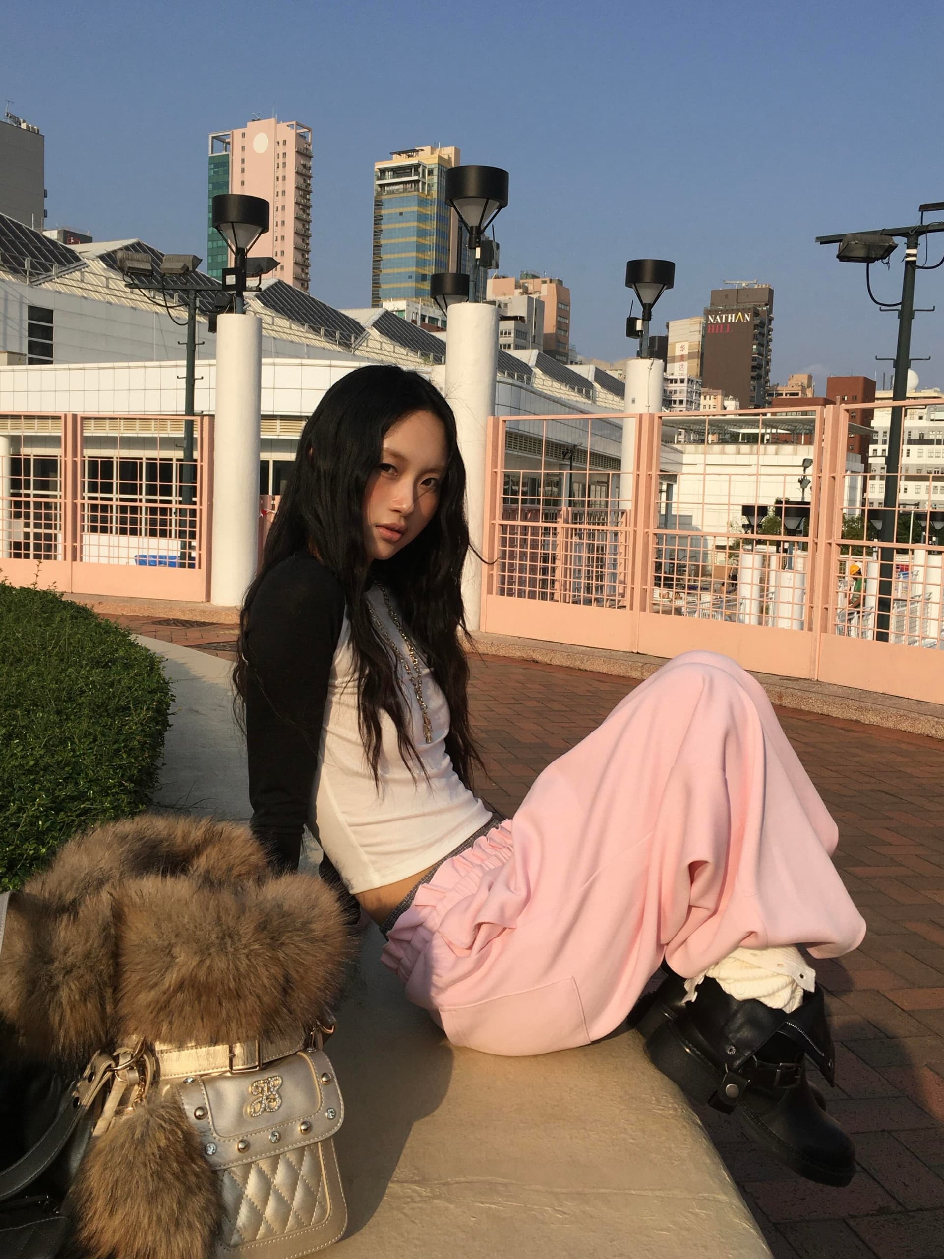 아메리칸 레트로 배색 삽입 어깨 긴팔 티셔츠 여성 가을 겨울 2026 새로운 몸매 가꾸기 허리 수축 인사이드 가져 가라. 기본 셔츠 맨위 상세 이미지 2