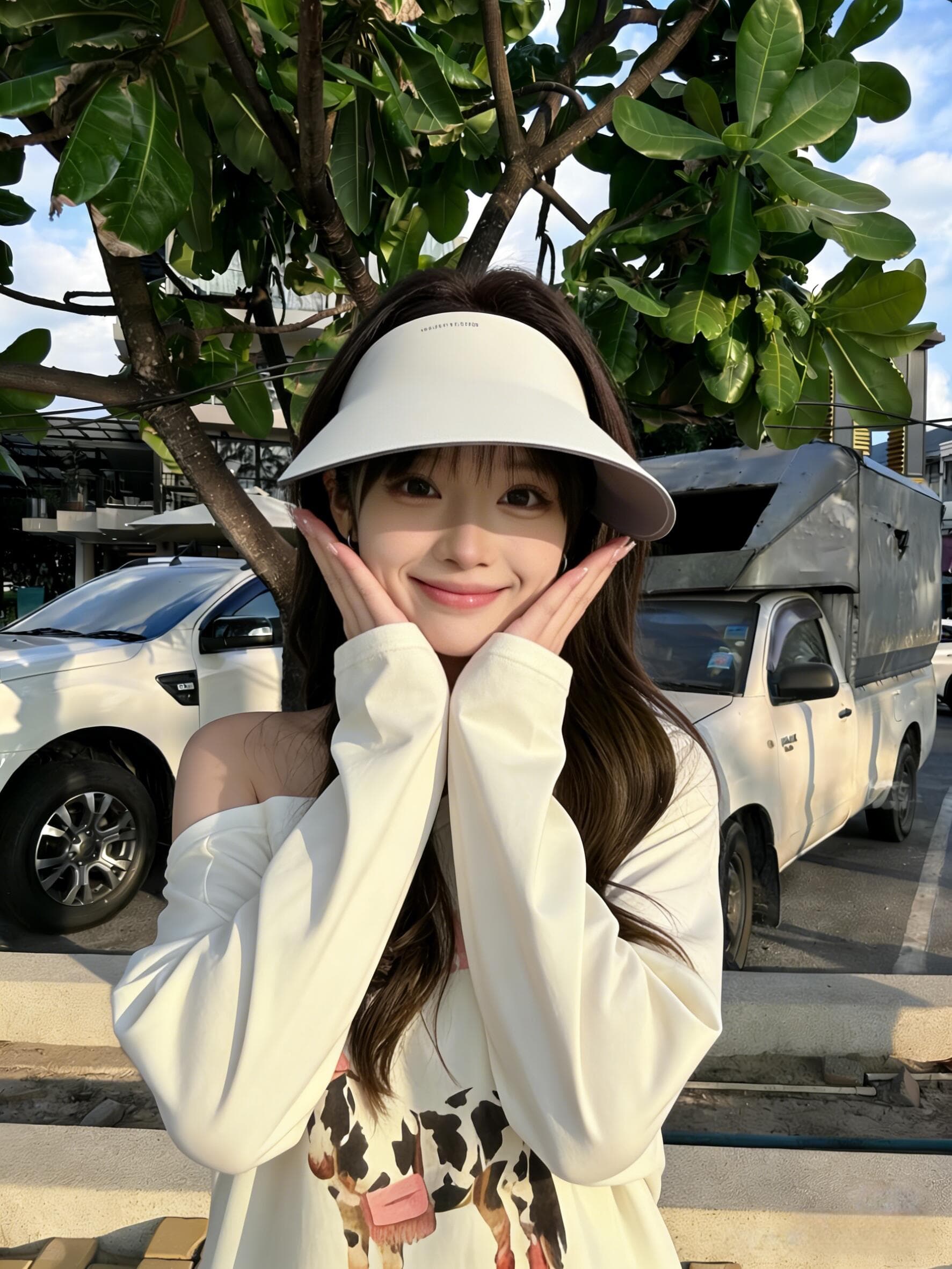 비스듬한 어깨 의류 여성 말의 해 작은 말 프린트 디자인 센스 루즈핏 핫걸 오프숄더 긴팔 티셔츠 상세 이미지 5